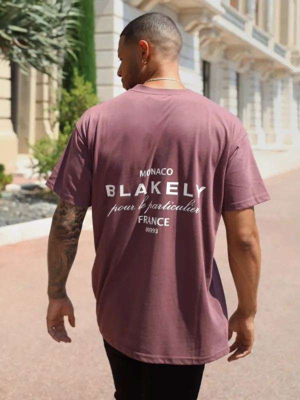 Monaco Relaxed T-Shirt - Burgundy sold by Blakely
