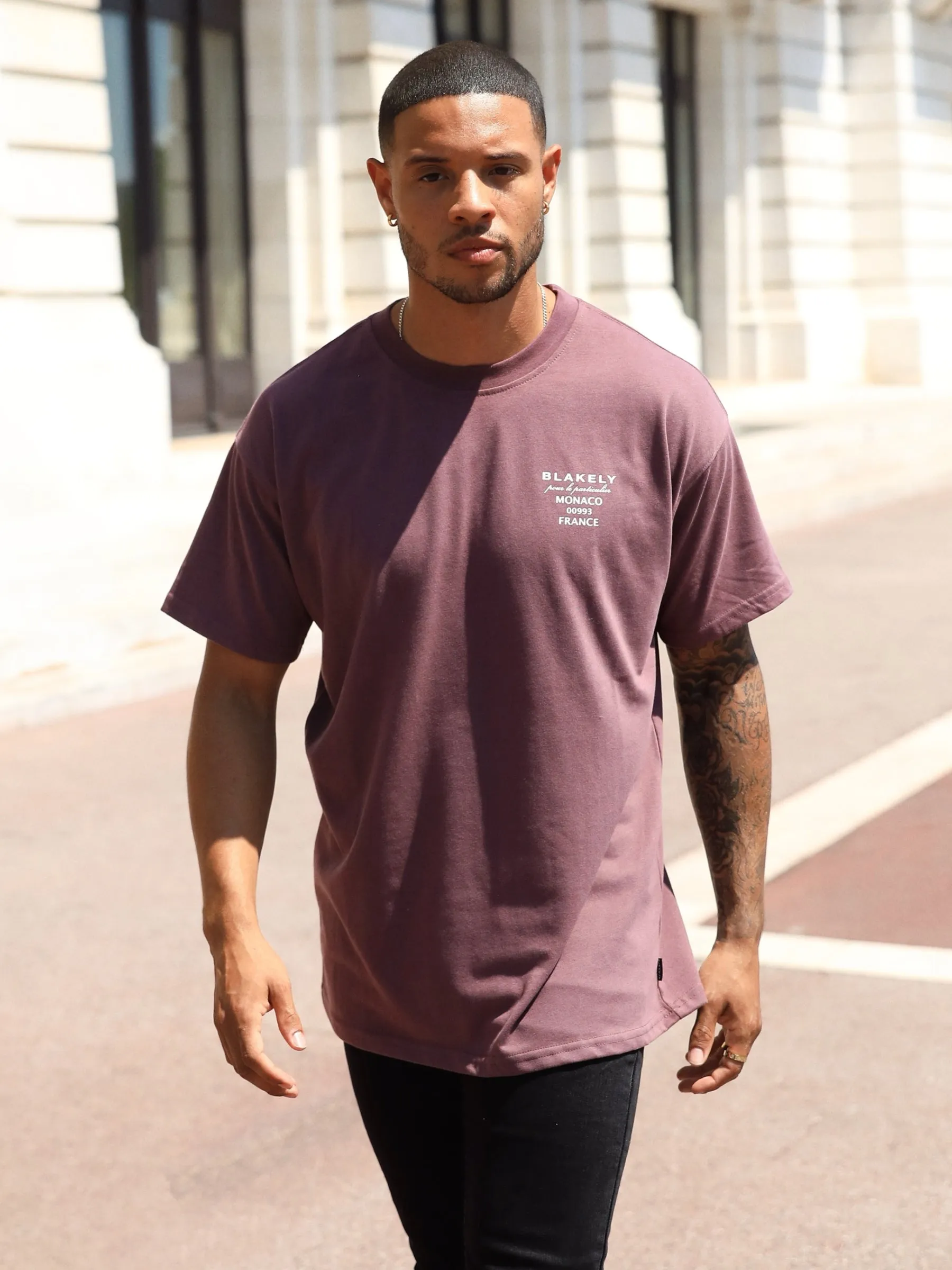 Monaco Relaxed T-Shirt - Burgundy sold by Blakely product image thumbnail 2