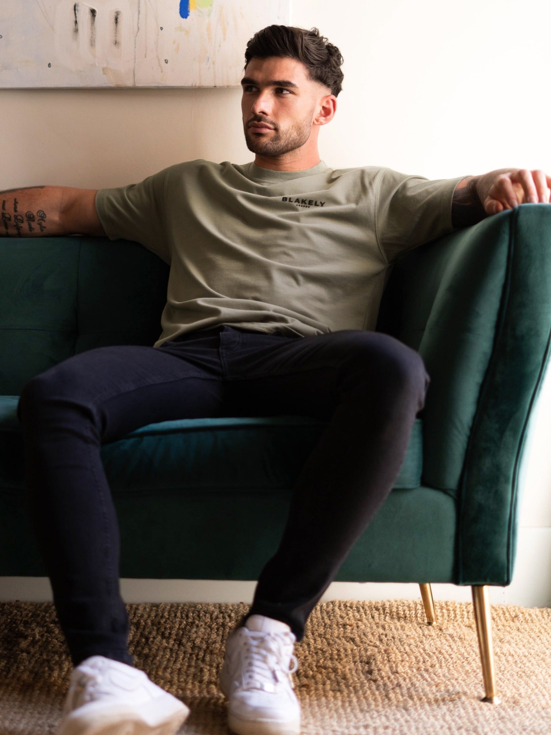 Blakely London Relaxed Fit T-Shirt - Olive sold by Blakely product image thumbnail 5