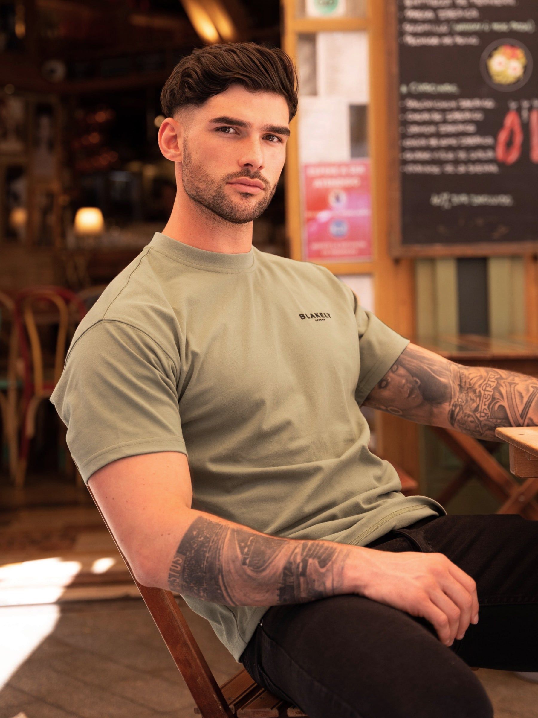 Blakely London Relaxed Fit T-Shirt - Olive sold by Blakely product image thumbnail 4