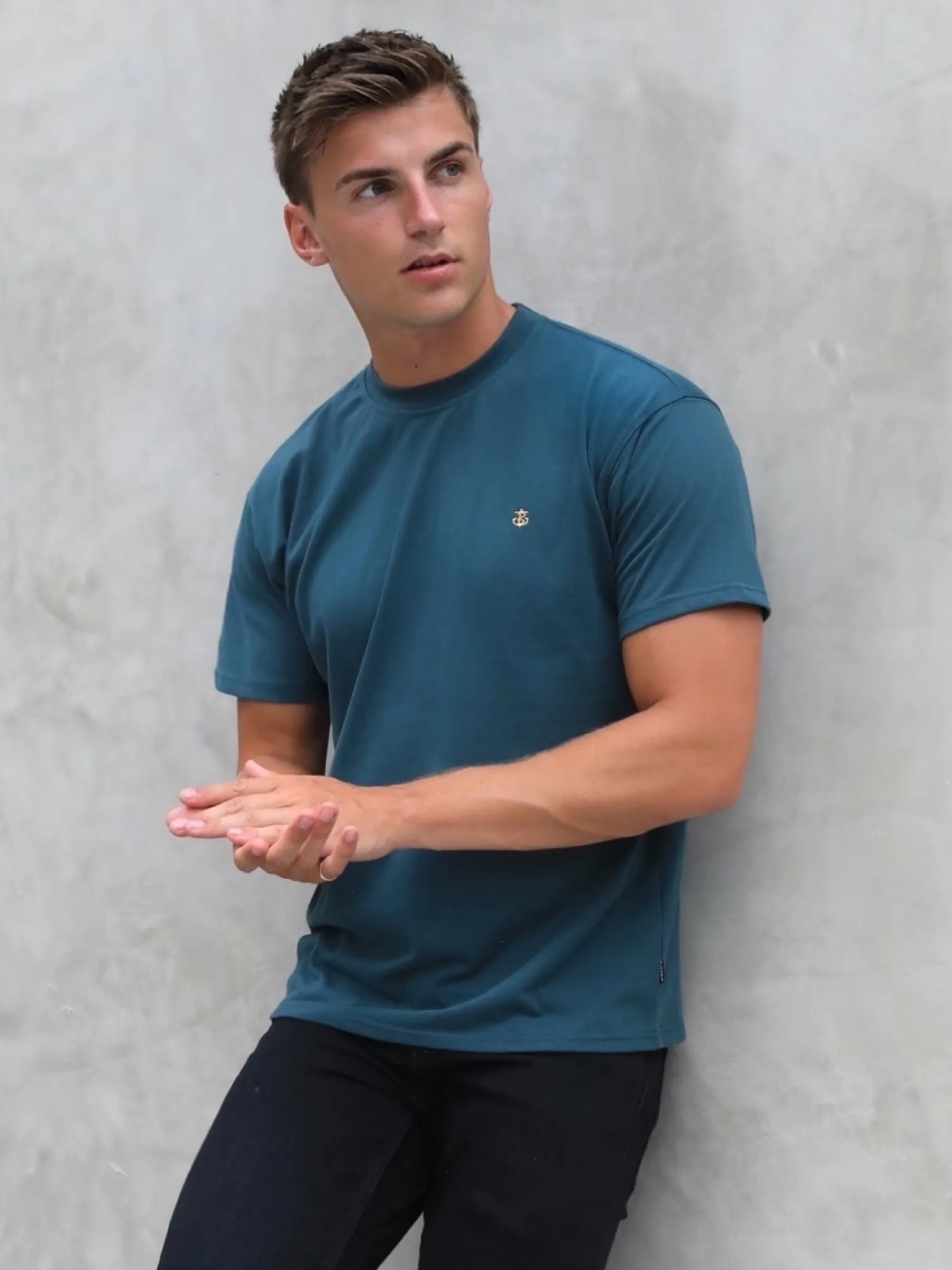 Anchor Relaxed T-Shirt - Teal Green sold by Blakely
