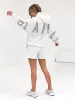 Isabel Oversized Hoodie - Marl White and Pale Lilac sold by Blakely