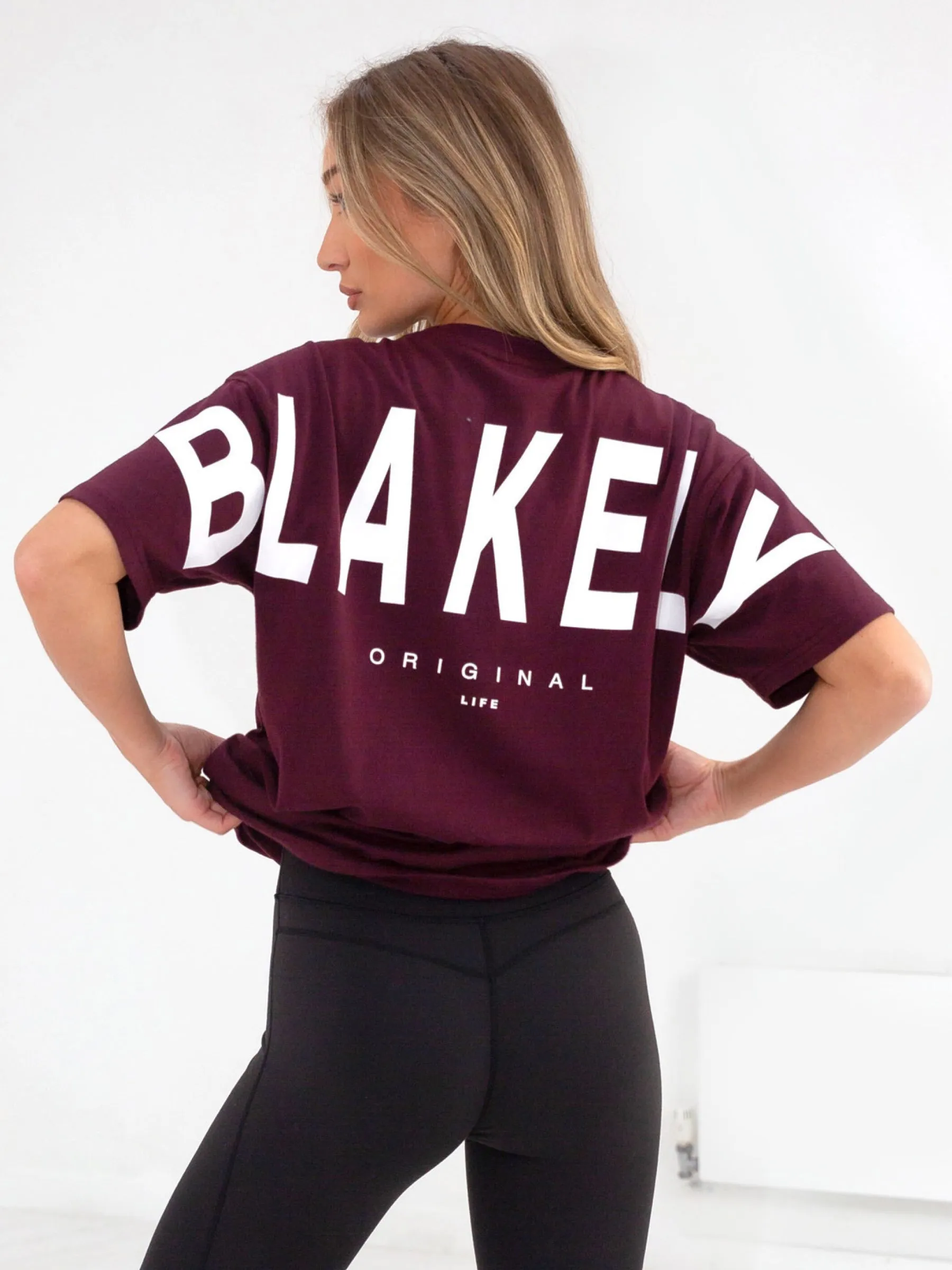 Isabel Oversized T-Shirt - Burgundy sold by Blakely product image thumbnail 4