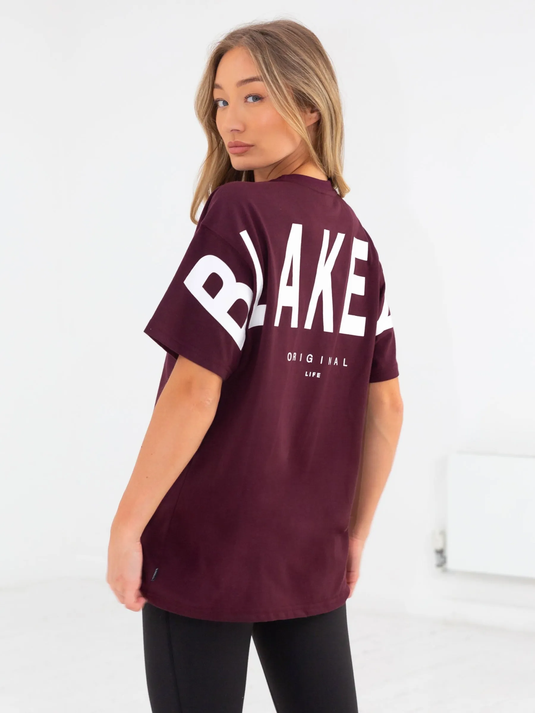 Isabel Oversized T-Shirt - Burgundy sold by Blakely
