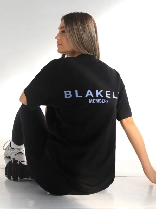 Members Womens Relaxed T-Shirt - Black & Blue sold by Blakely
