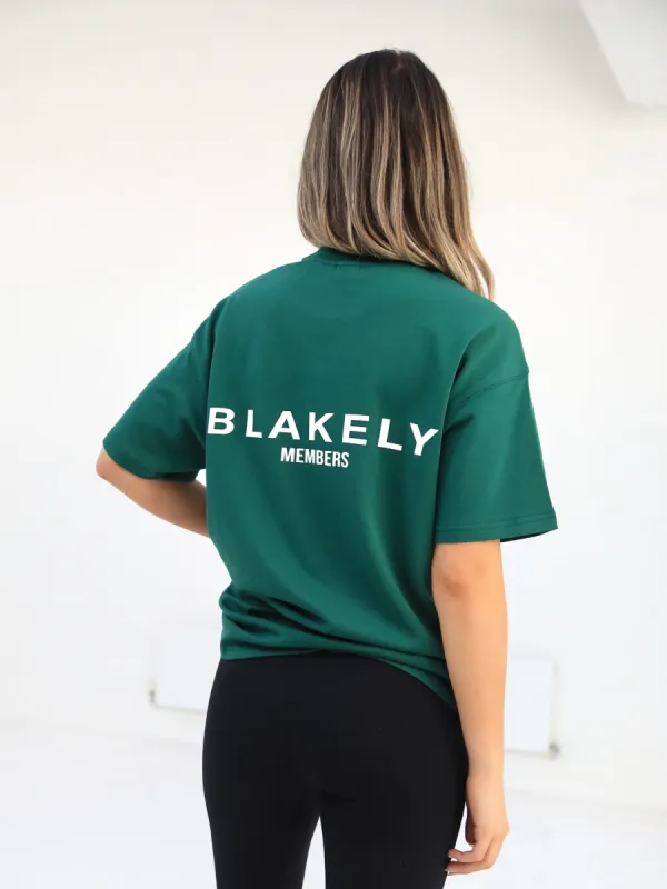 Members Oversized T-Shirt - Deep Green sold by Blakely