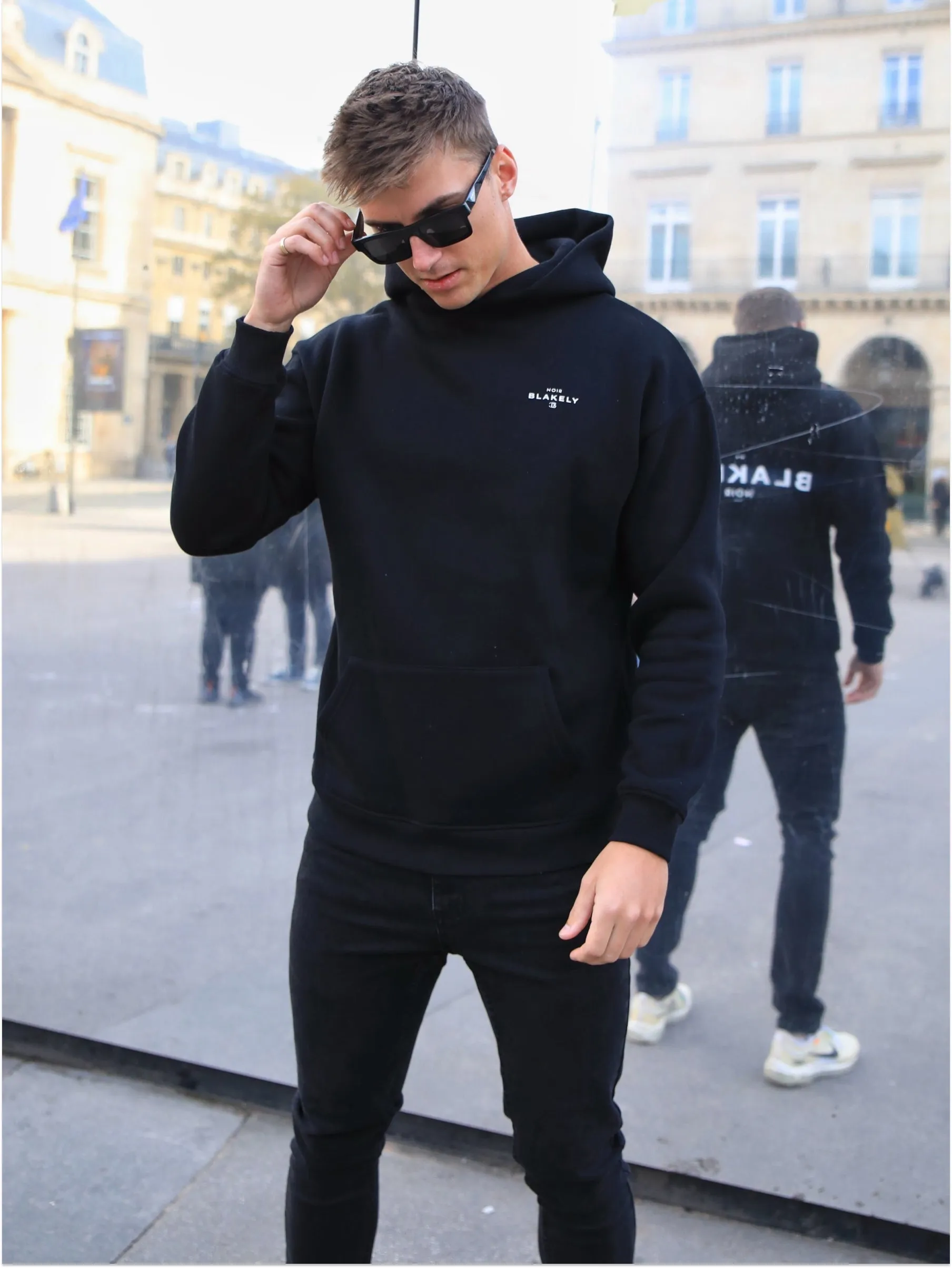 Noir II Relaxed Hoodie - Black sold by Blakely product image thumbnail 3