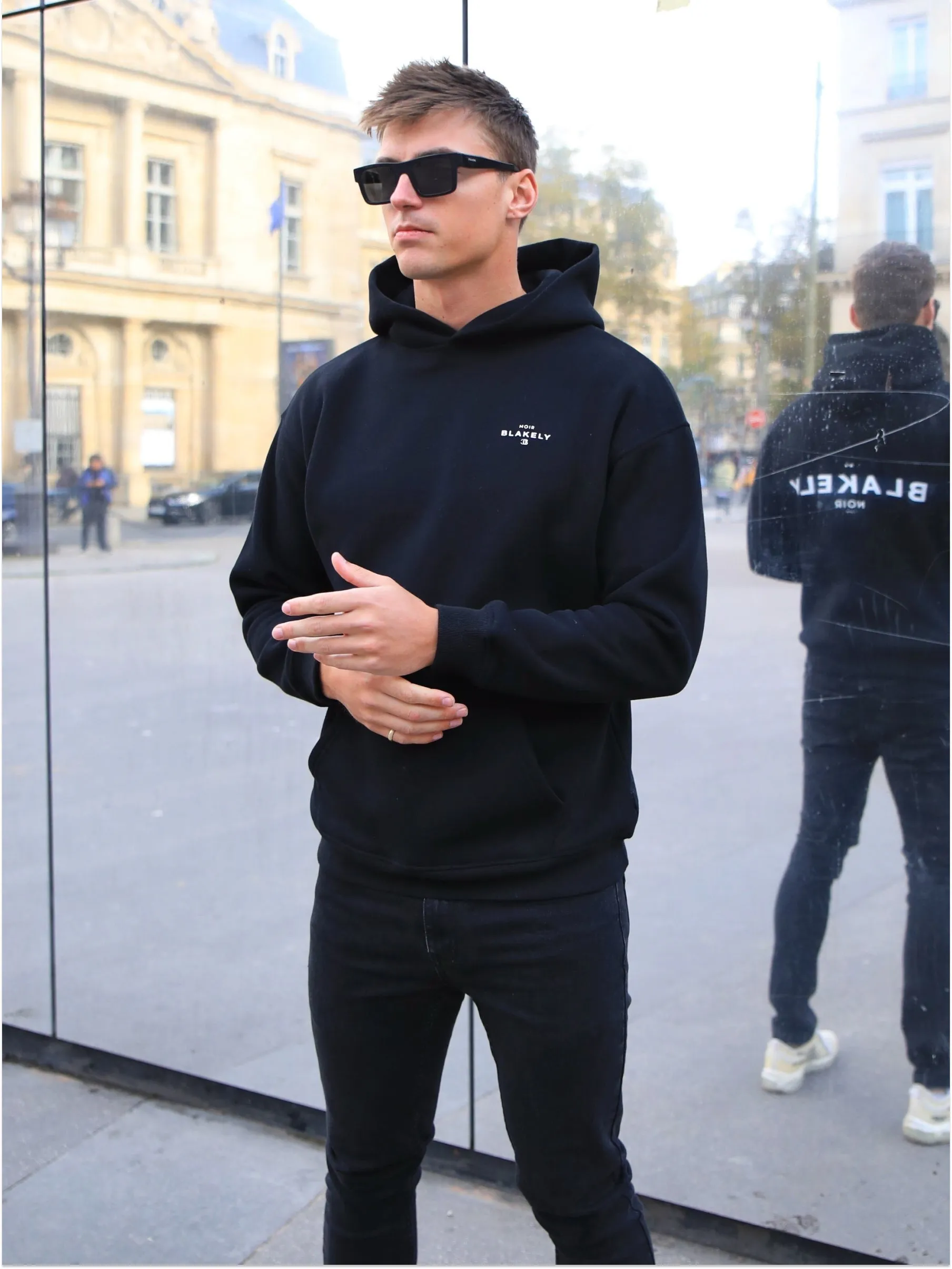 Noir II Relaxed Hoodie - Black sold by Blakely product image thumbnail 5