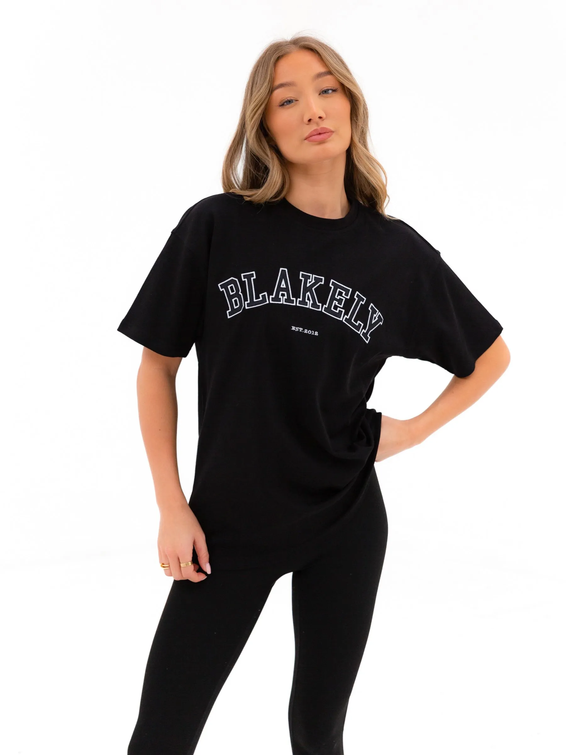 Varsity Oversized T-Shirt - Black sold by Blakely product image thumbnail 2