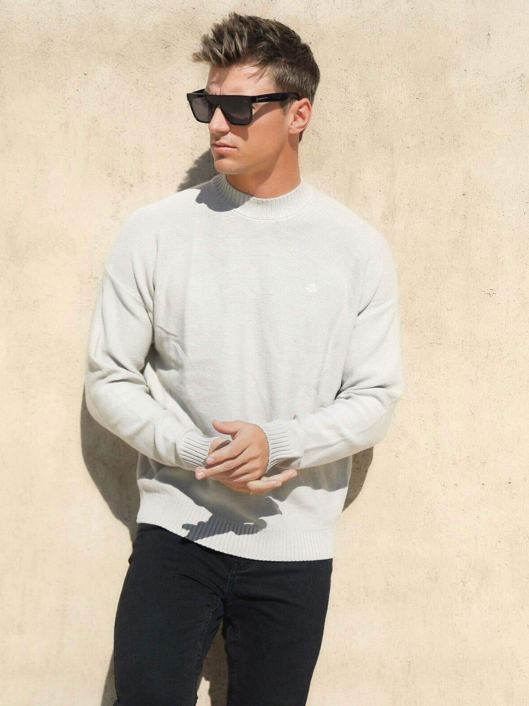 Huxley Knit Jumper - Chalk sold by Blakely