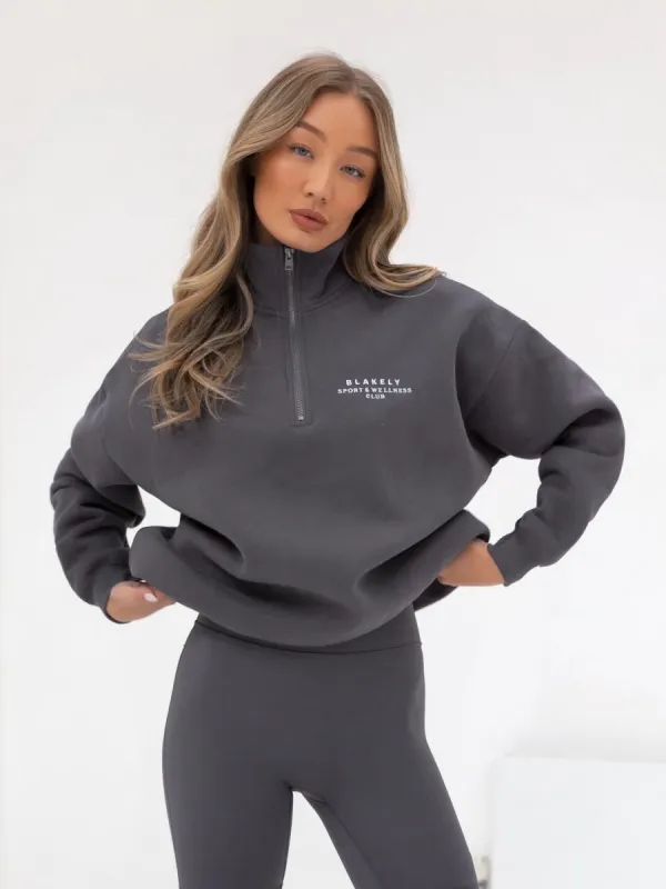 Ultimate 1/4 Zip Jumper - Charcoal sold by Blakely