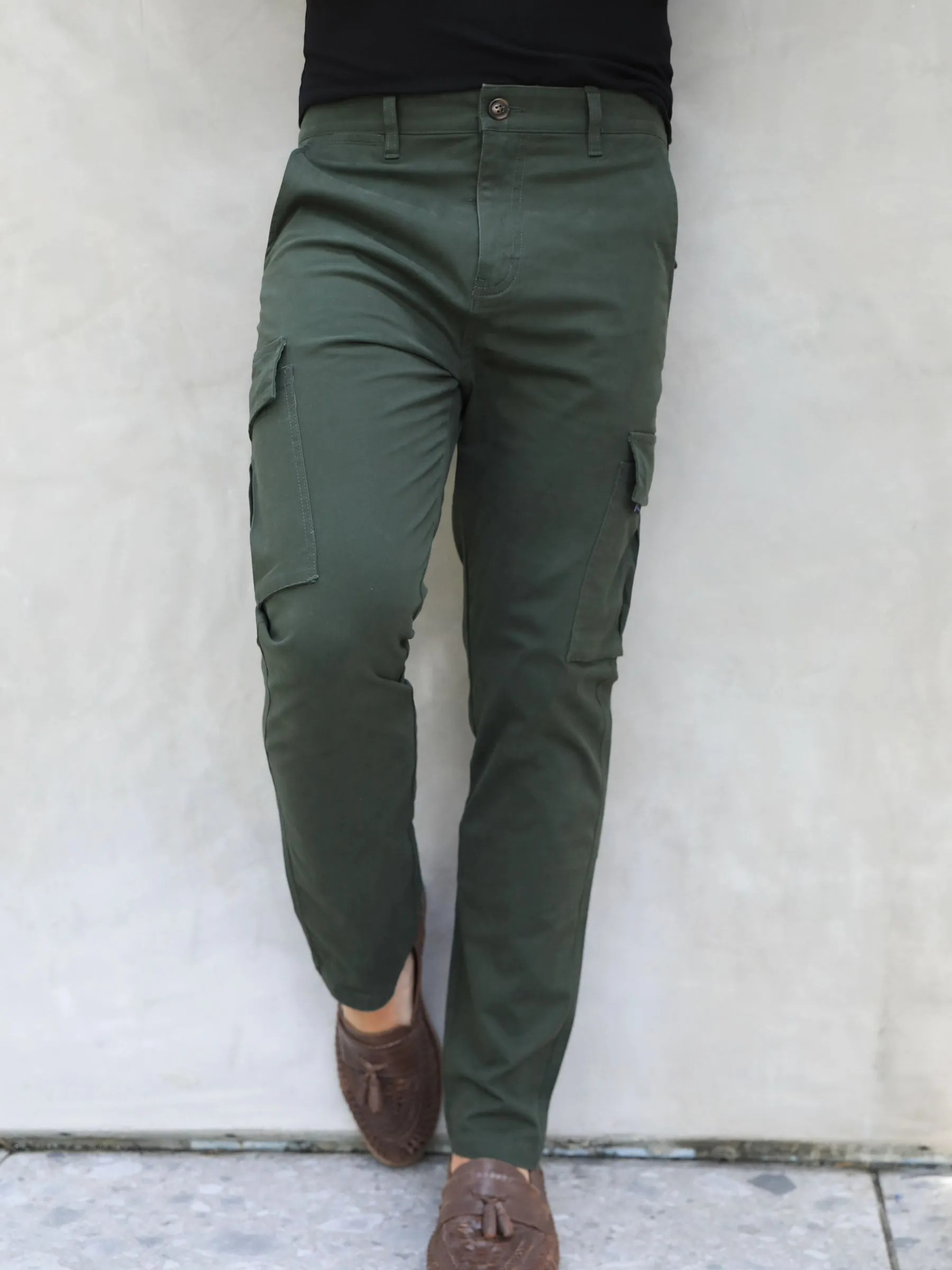 Cargo Trousers - Khaki Green sold by Blakely product image thumbnail 4