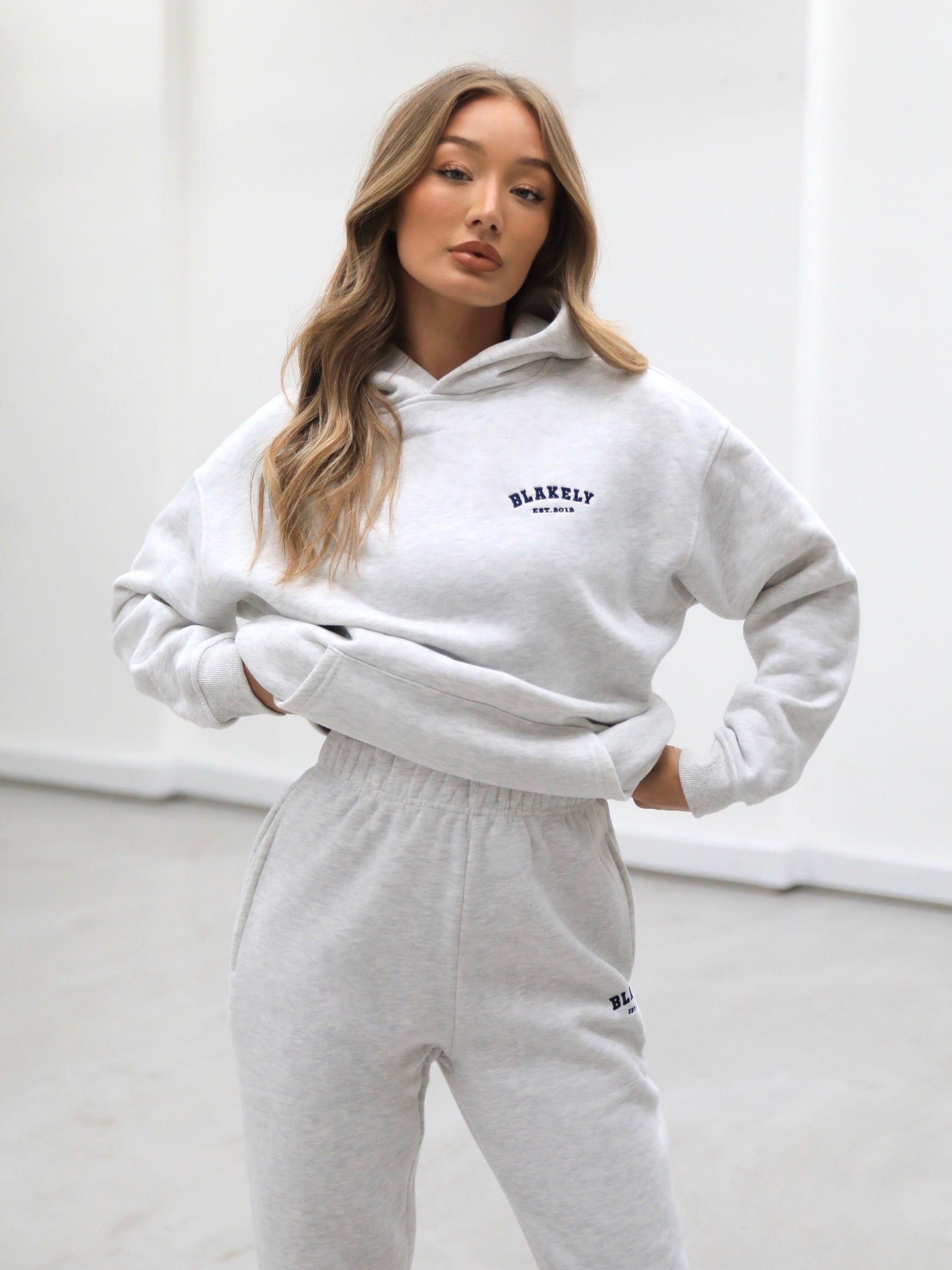 Heritage Womens Relaxed Hoodie - Marl White sold by Blakely