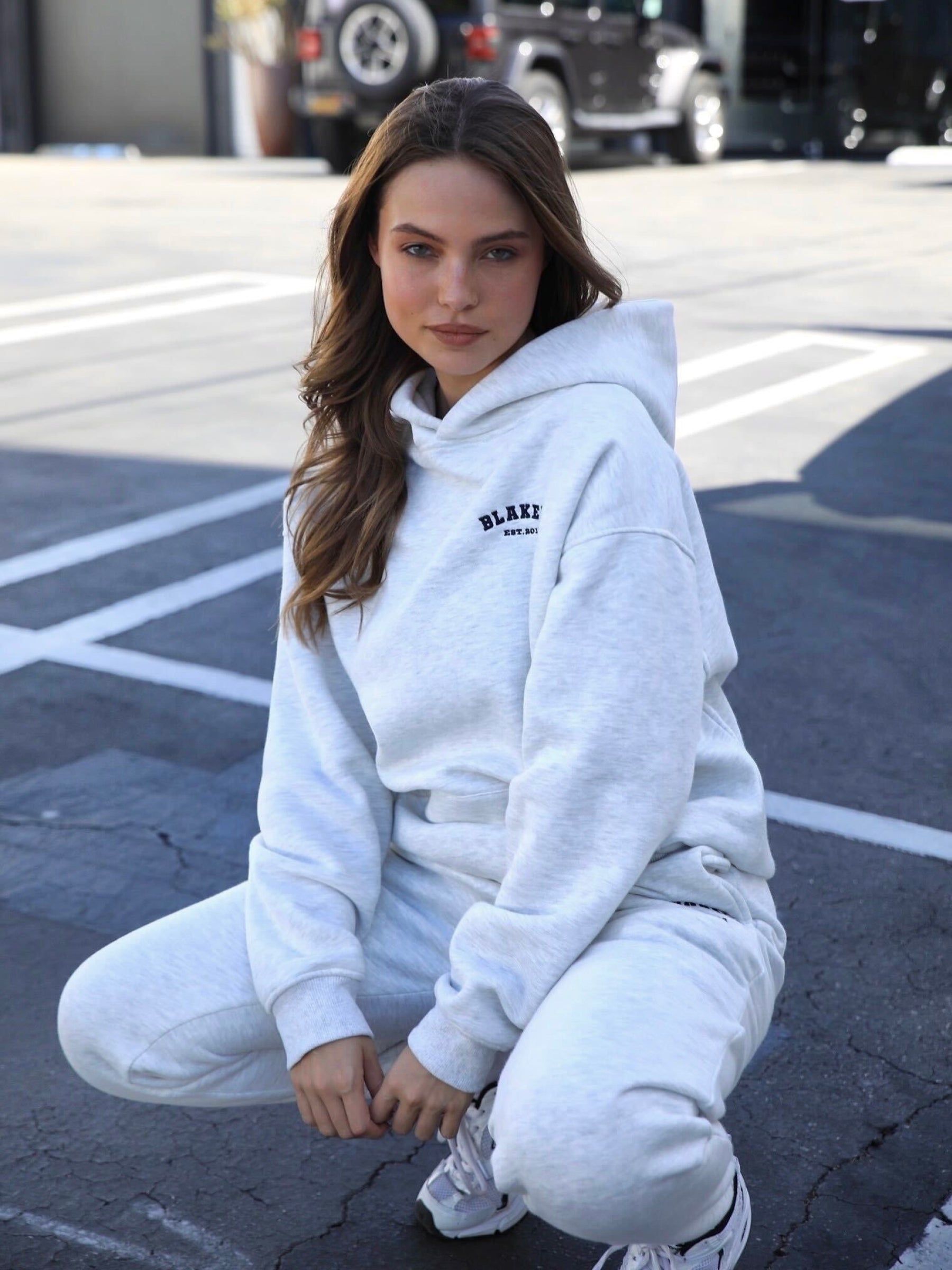 Heritage Womens Relaxed Hoodie - Marl White sold by Blakely product image thumbnail 5