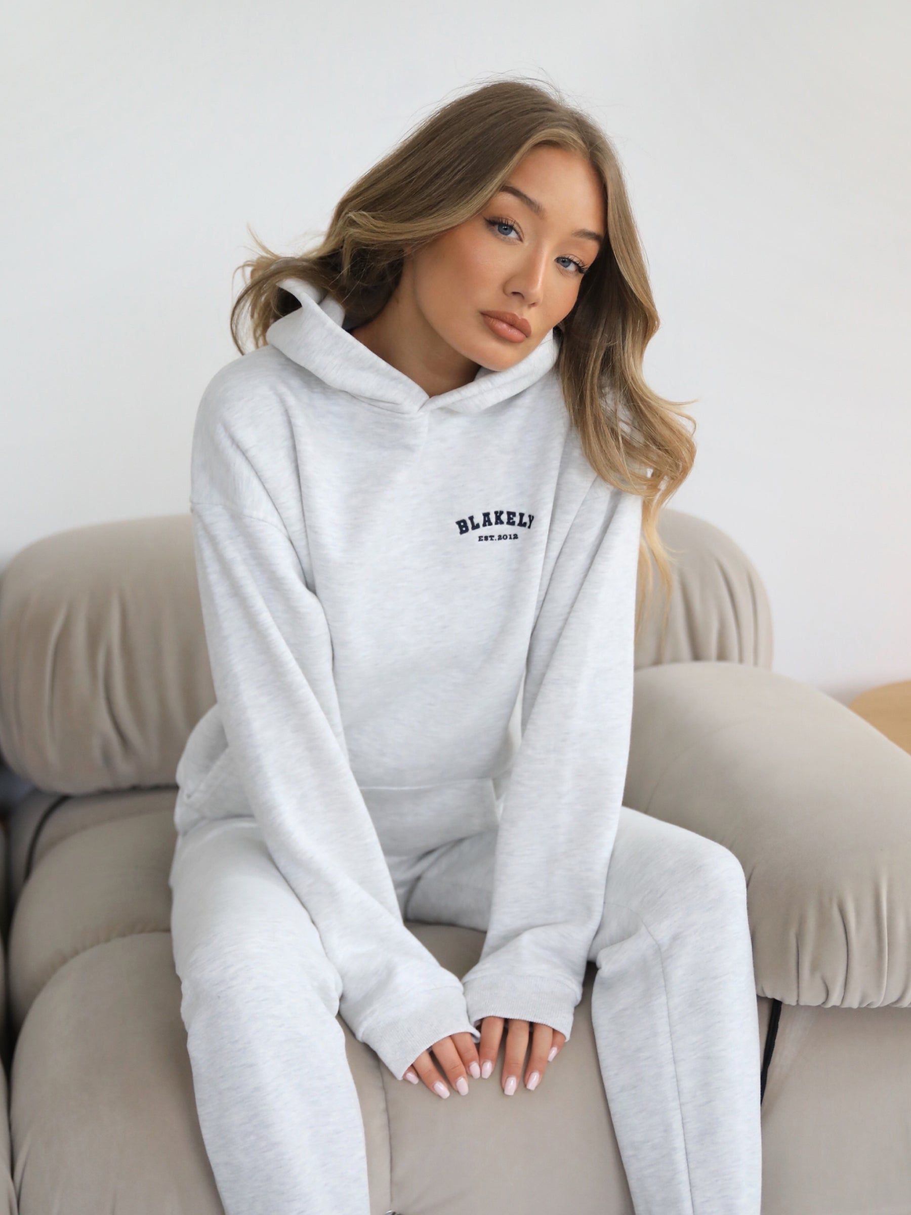 Heritage Womens Relaxed Hoodie - Marl White sold by Blakely product image thumbnail 4