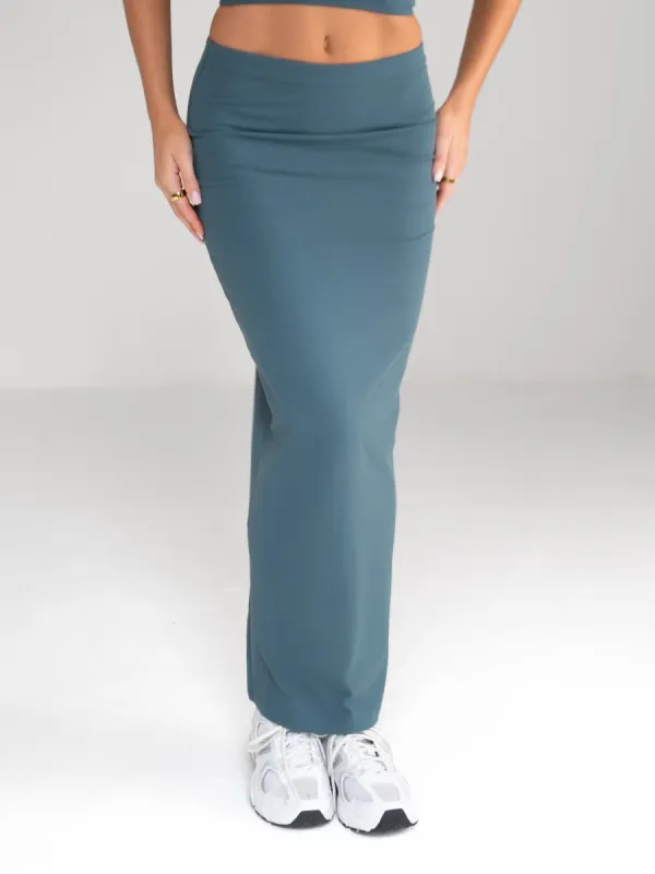 Alessia Maxi Skirt - Dark Teal sold by Blakely