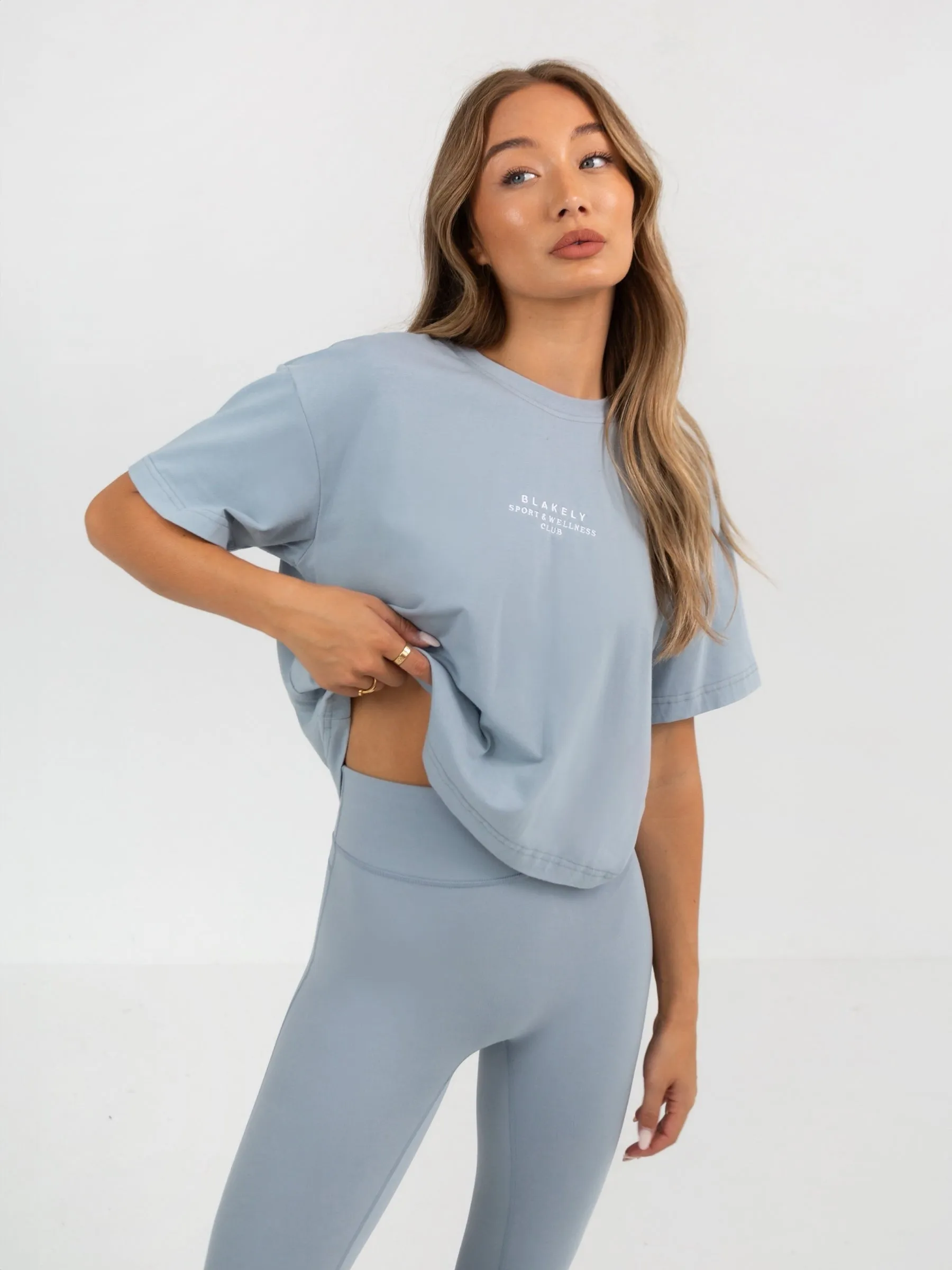 Ultimate Cropped T-Shirt - Ice Blue sold by Blakely