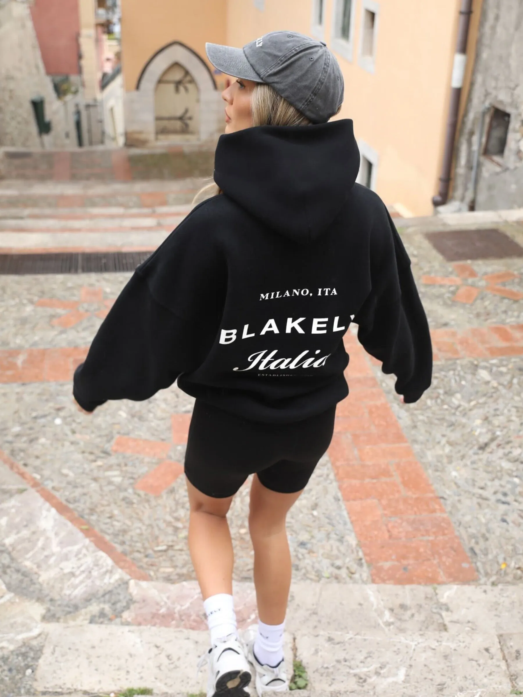 Italia Oversized Hoodie - Black sold by Blakely product image thumbnail 4