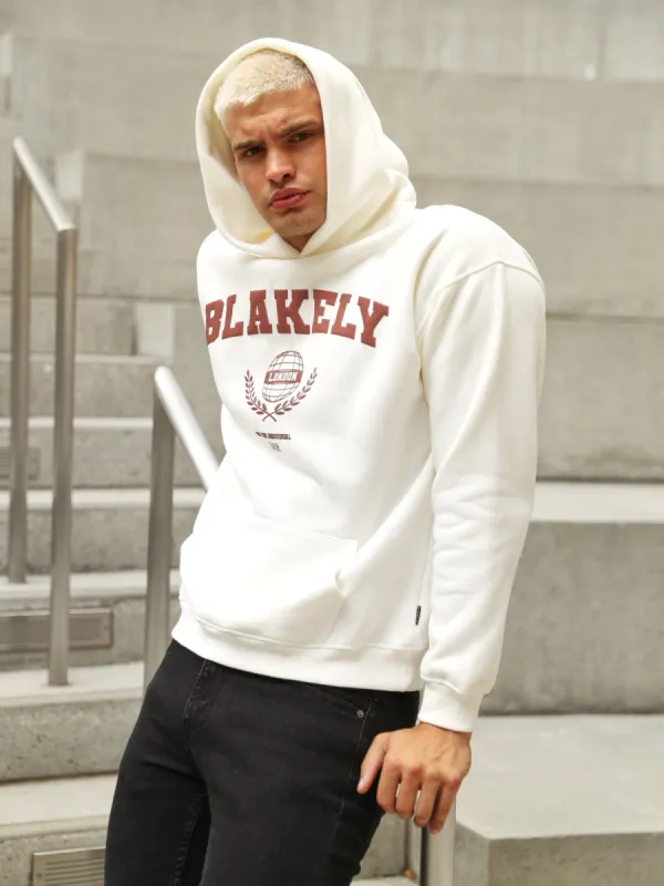 Varsity Relaxed Hoodie - Off White sold by Blakely