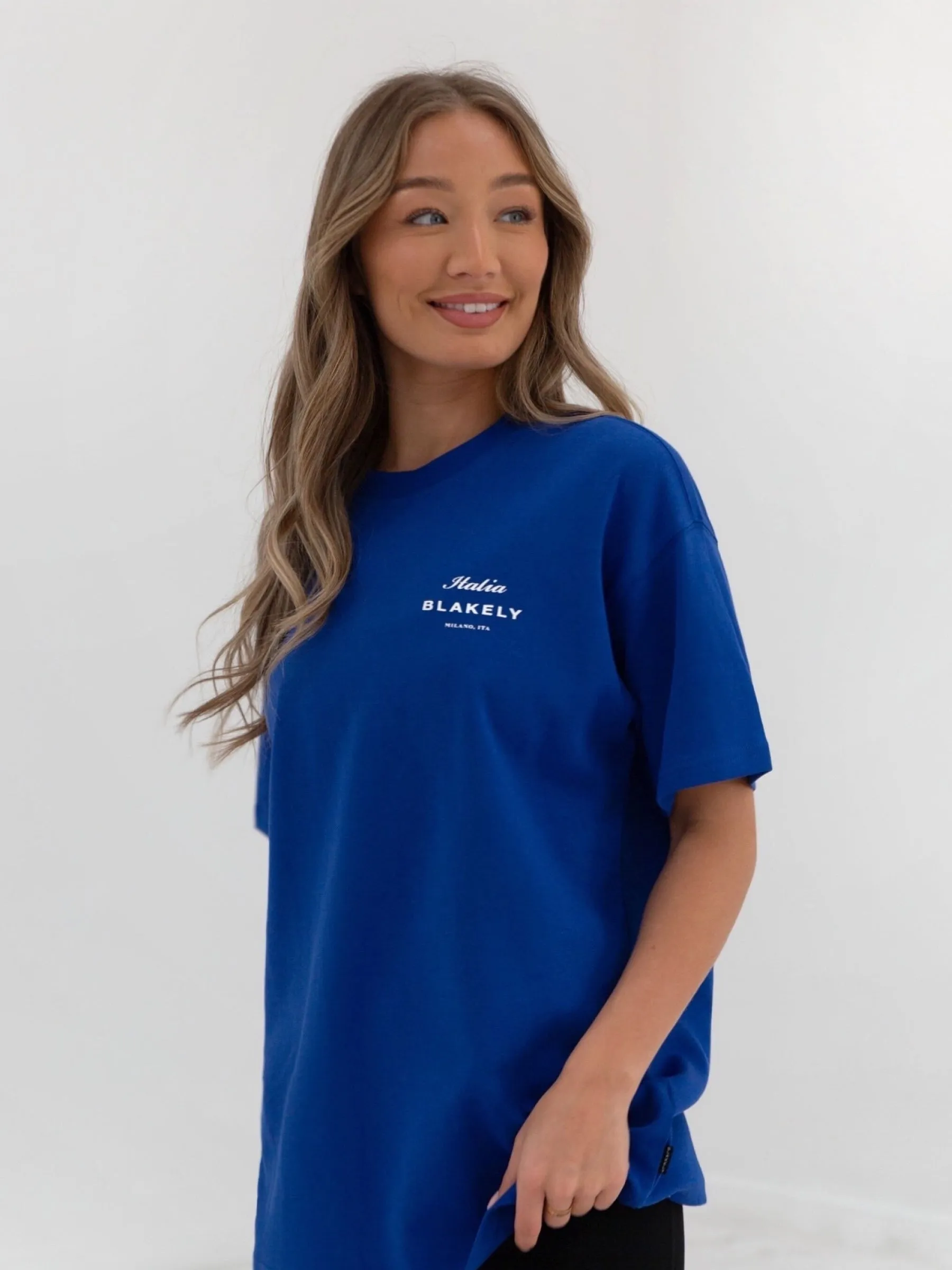 Italia Oversized T-Shirt - Cobalt Blue sold by Blakely product image thumbnail 4