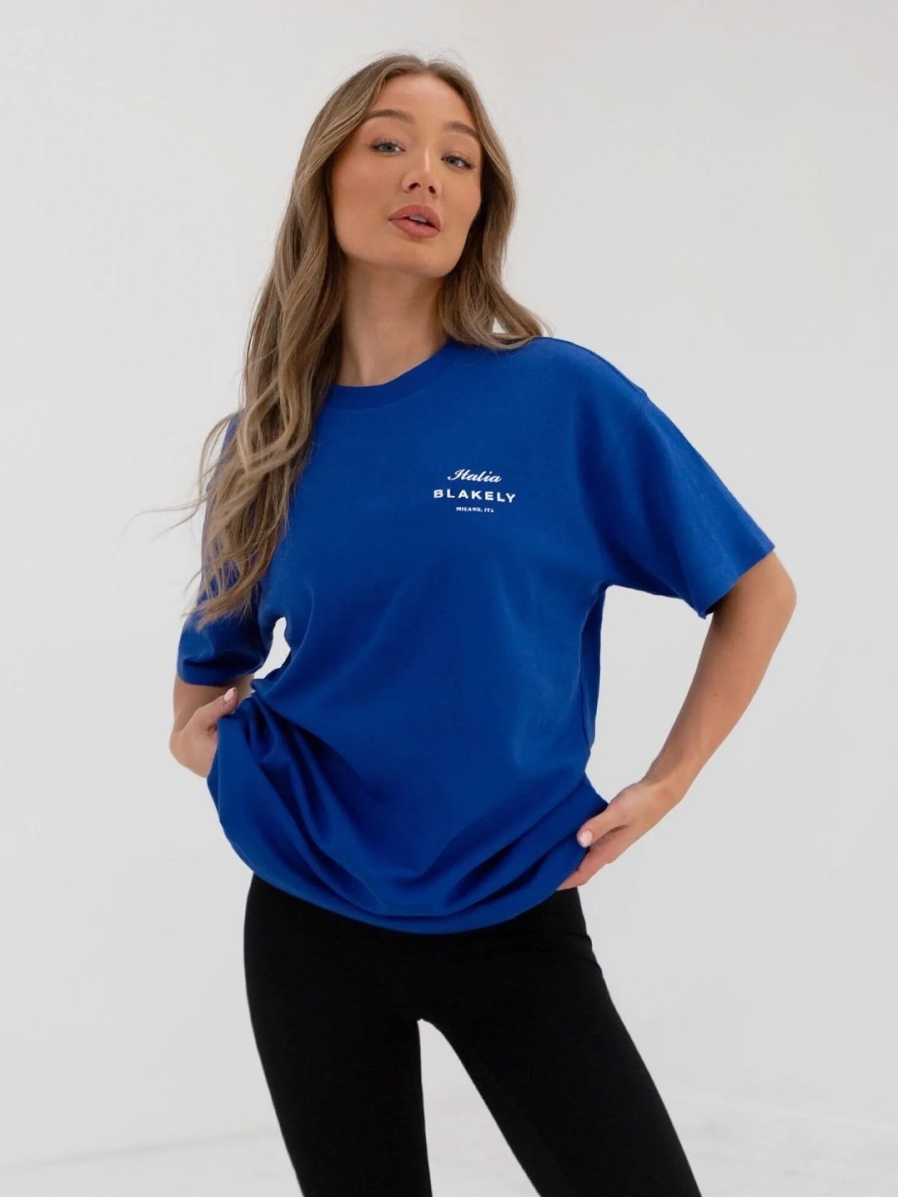 Italia Oversized T-Shirt - Cobalt Blue sold by Blakely product image thumbnail 2
