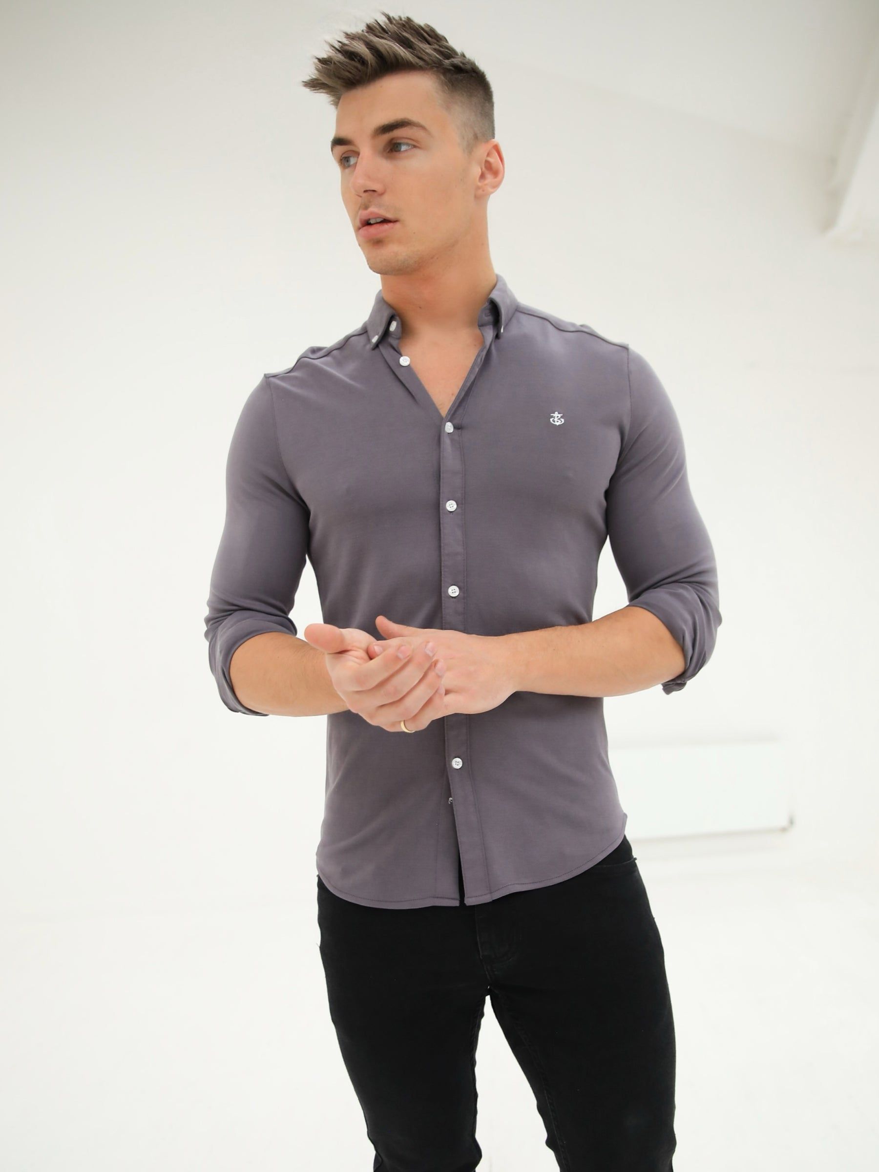 Byron Brushed Soft Shirt - Dusty Purple sold by Blakely product image thumbnail 4