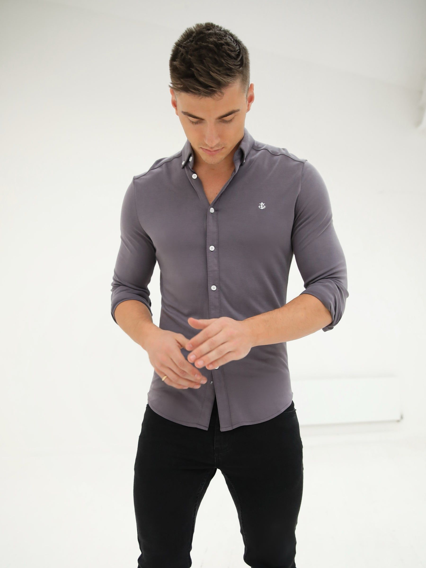 Byron Brushed Soft Shirt - Dusty Purple sold by Blakely product image thumbnail 5