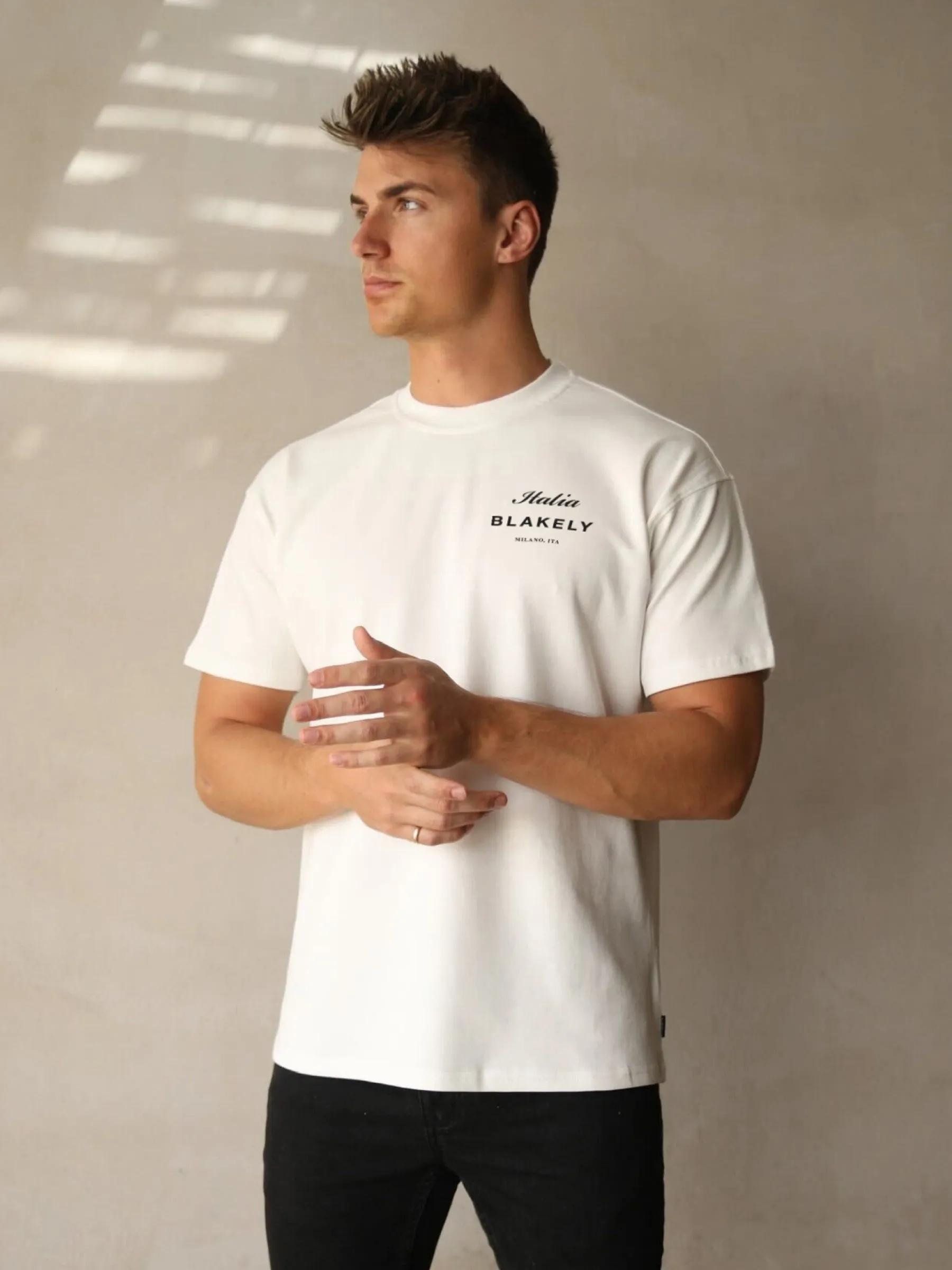 Italia Relaxed T-Shirt - Flat White sold by Blakely product image thumbnail 2