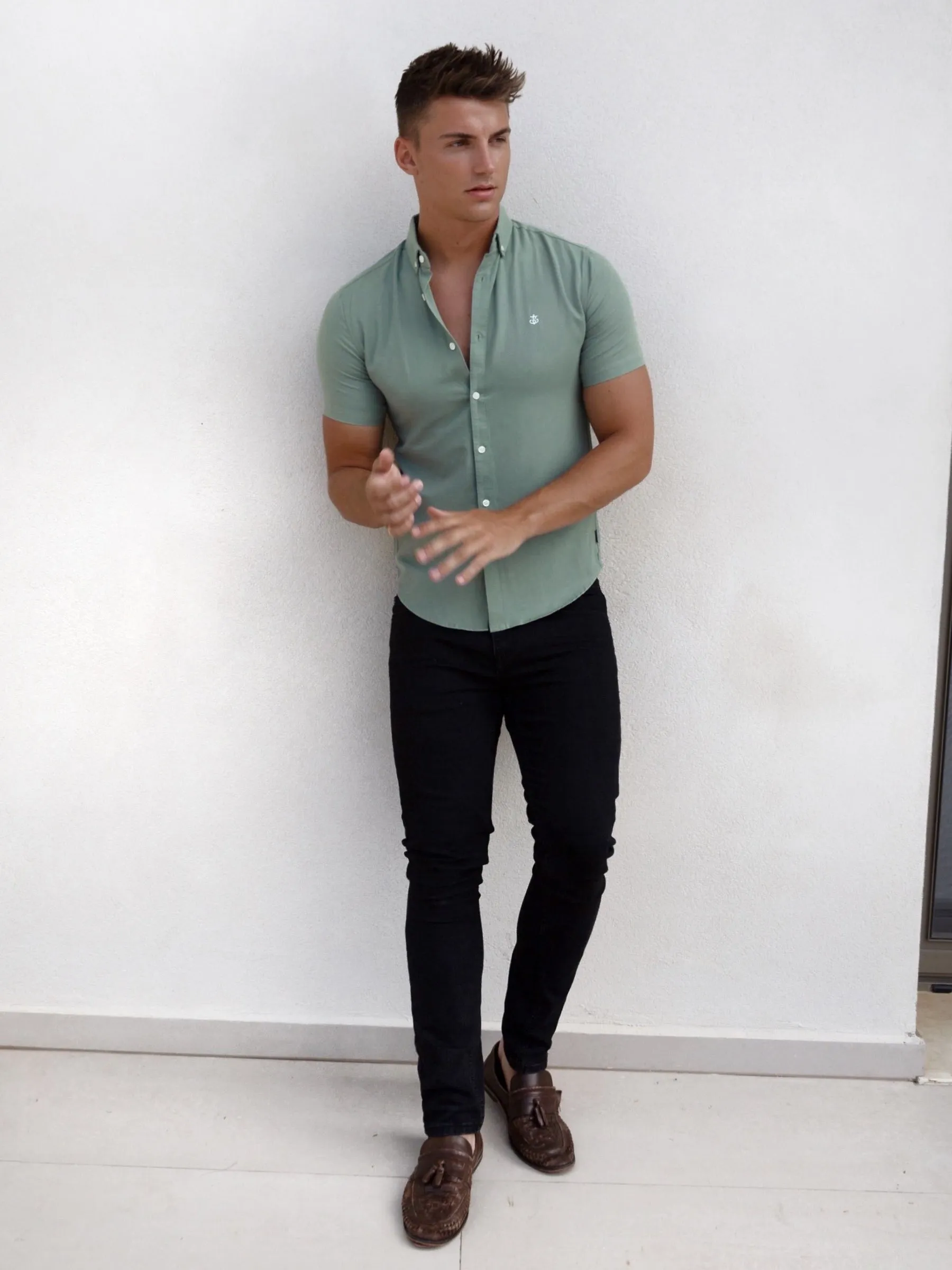 Hunter Short Sleeve Shirt - Mint Green sold by Blakely product image thumbnail 4