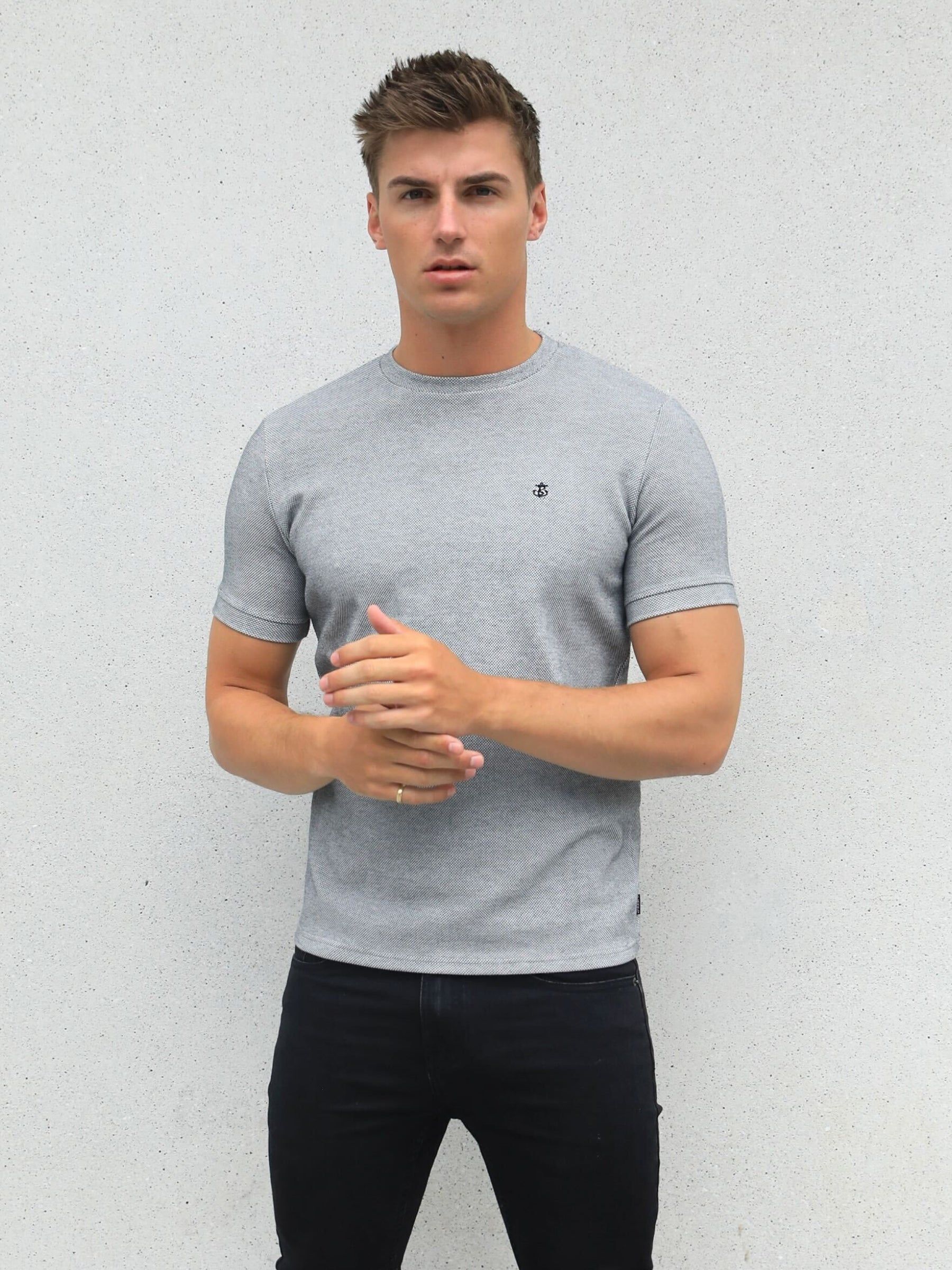 Toulon Textured T-Shirt - Marl Grey sold by Blakely product image thumbnail 4