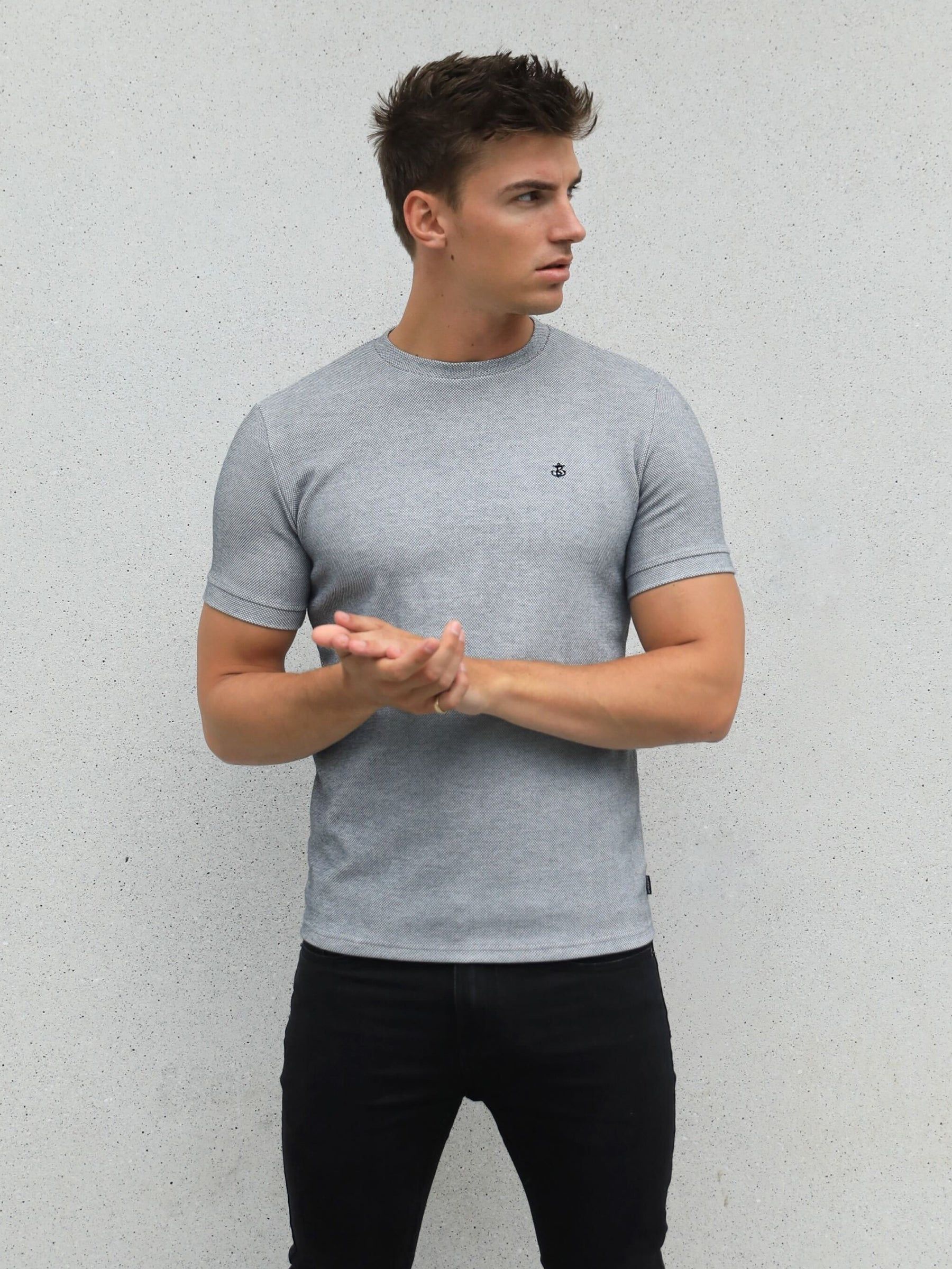 Toulon Textured T-Shirt - Marl Grey sold by Blakely product image thumbnail 3