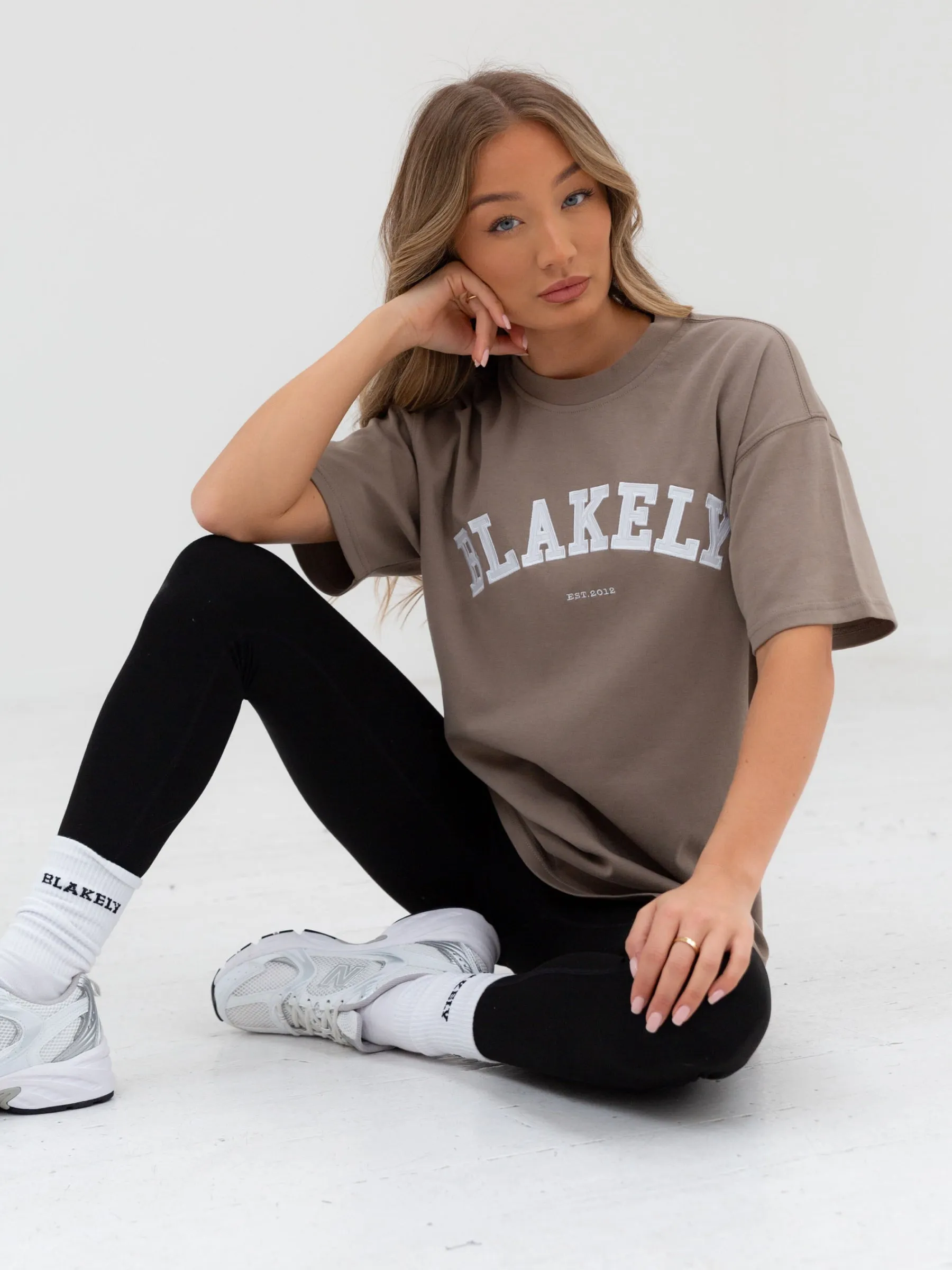 Varsity Oversized T-Shirt - Light Beige sold by Blakely product image thumbnail 4
