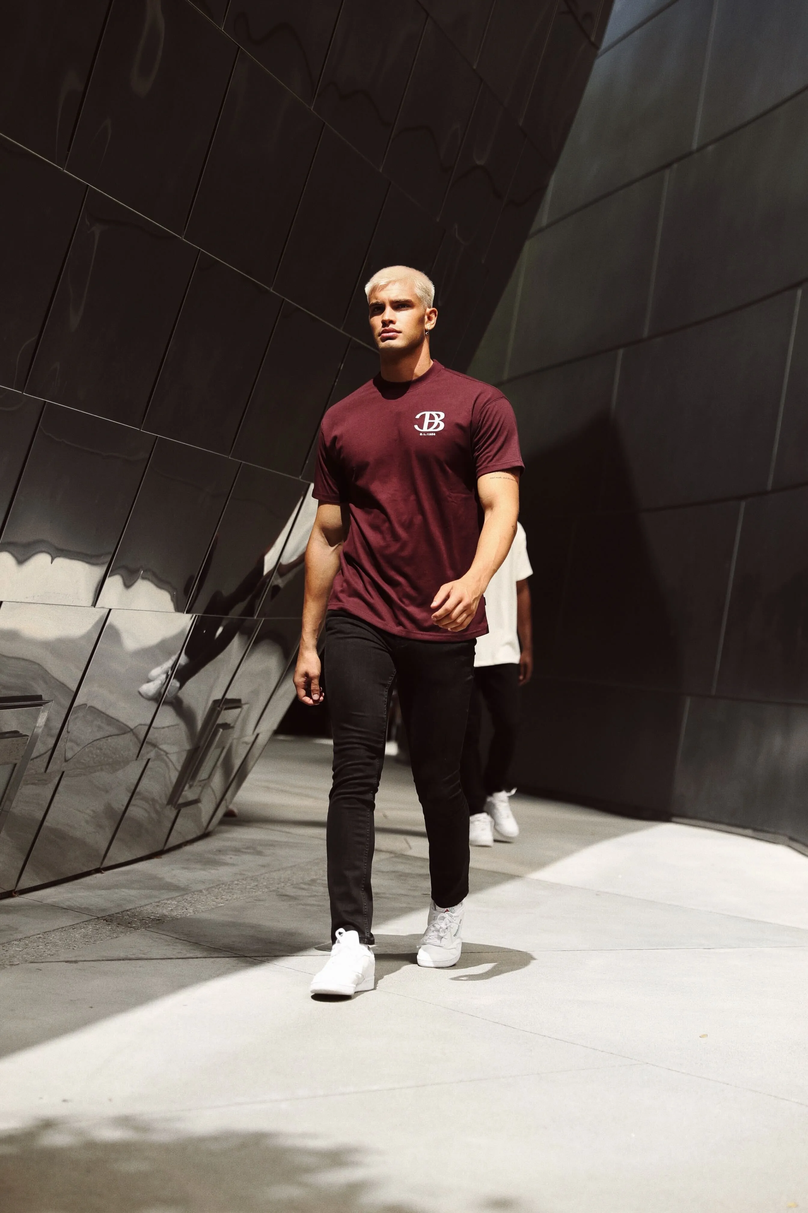 Initial Relaxed T-Shirt - Dark Burgundy sold by Blakely product image thumbnail 4