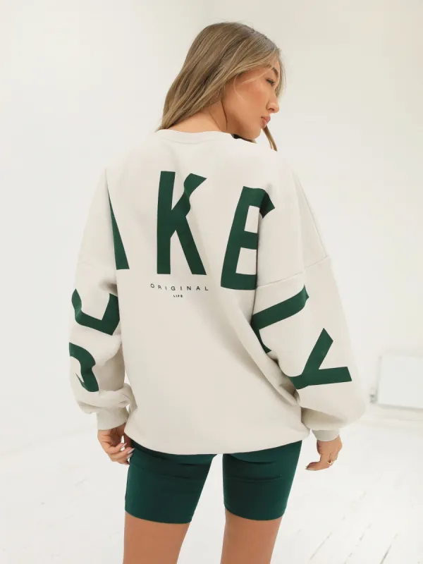 Life & Style Isabel Oversized Jumper - Chalk sold by Blakely