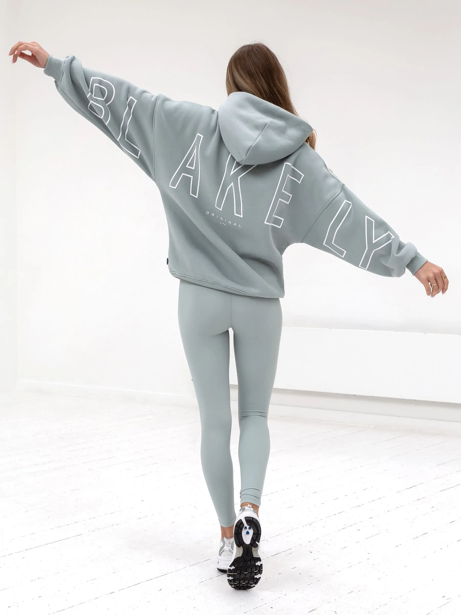 Outline Isabel Oversized Hoodie - Mineral Blue sold by Blakely product image thumbnail 5