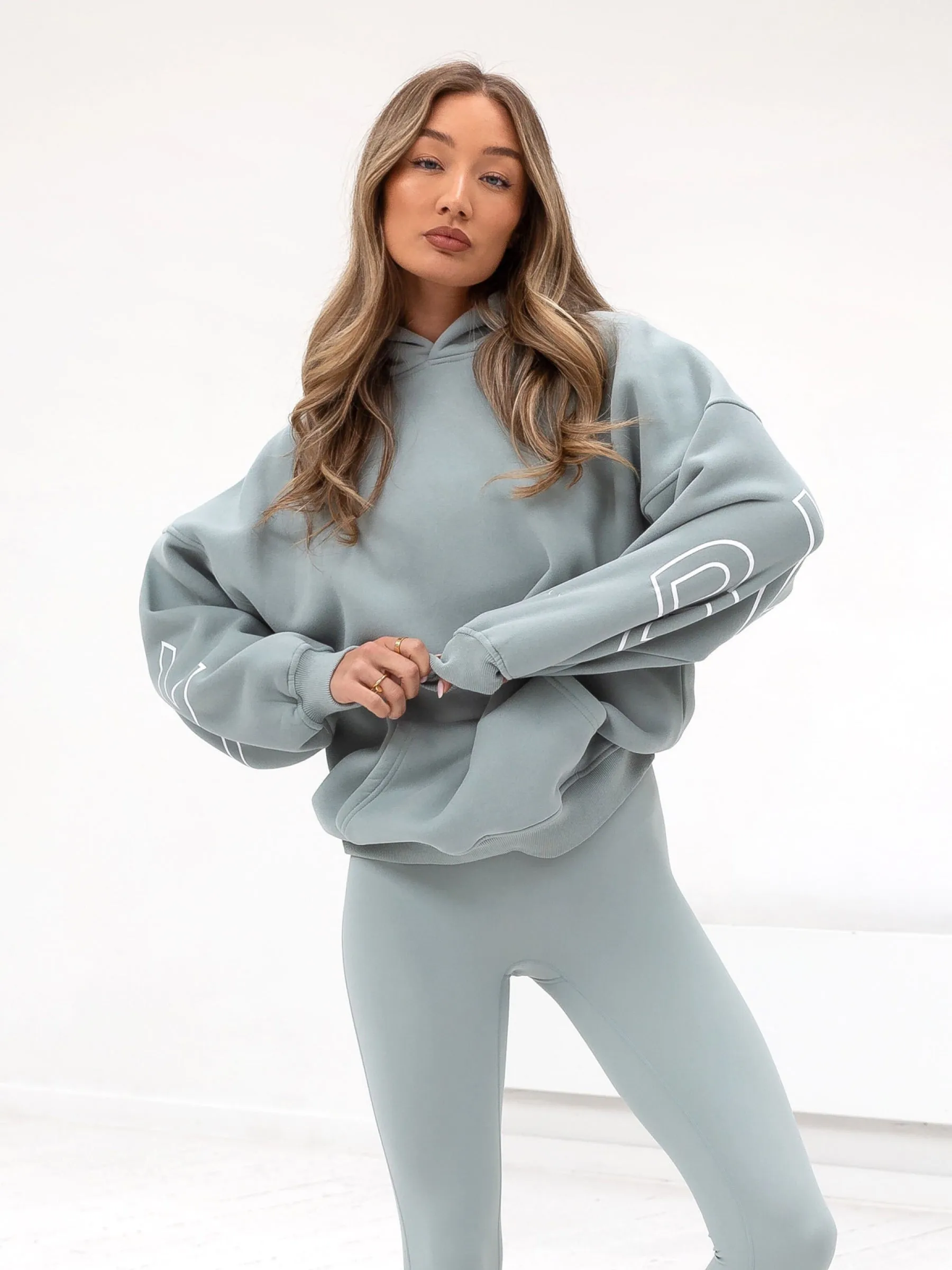 Outline Isabel Oversized Hoodie - Mineral Blue sold by Blakely product image thumbnail 2