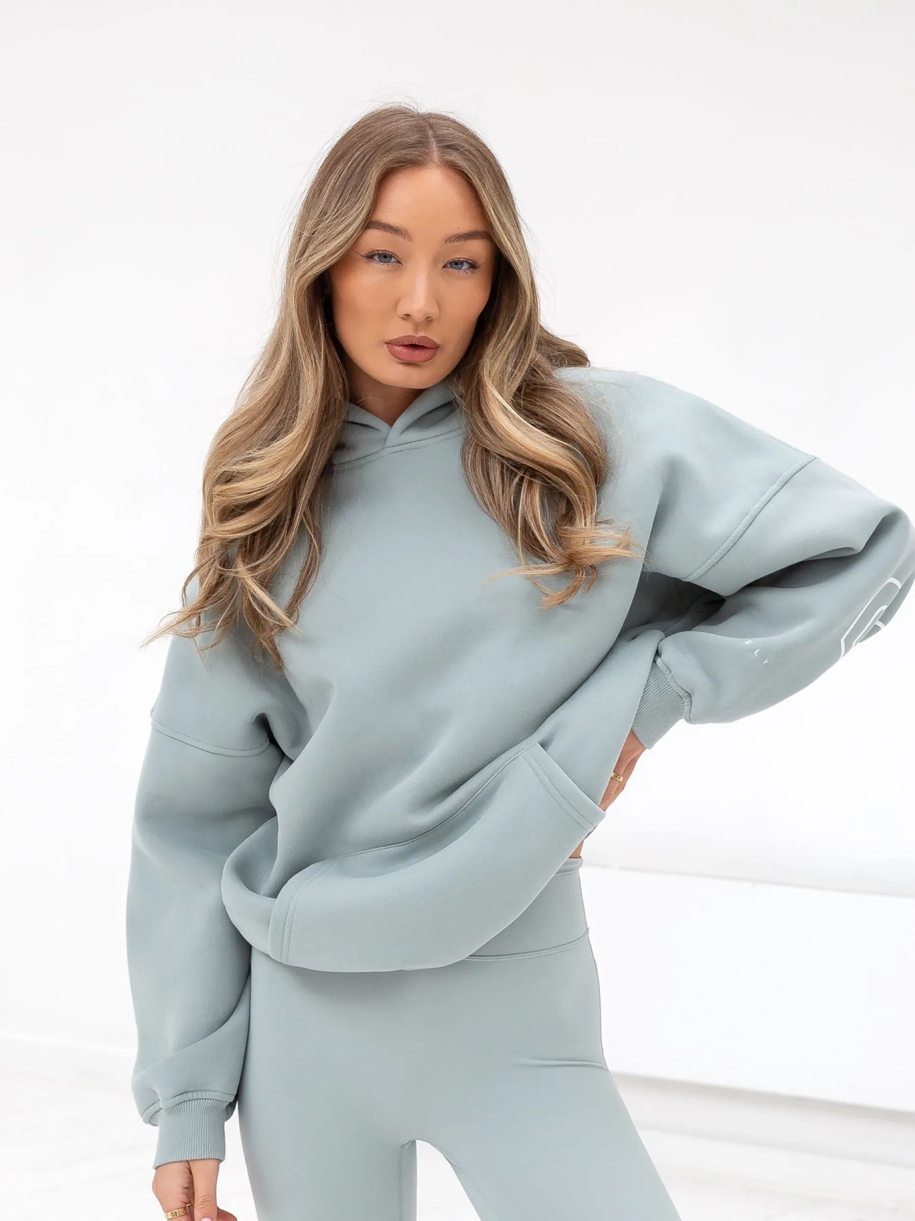 Outline Isabel Oversized Hoodie - Mineral Blue sold by Blakely product image thumbnail 4