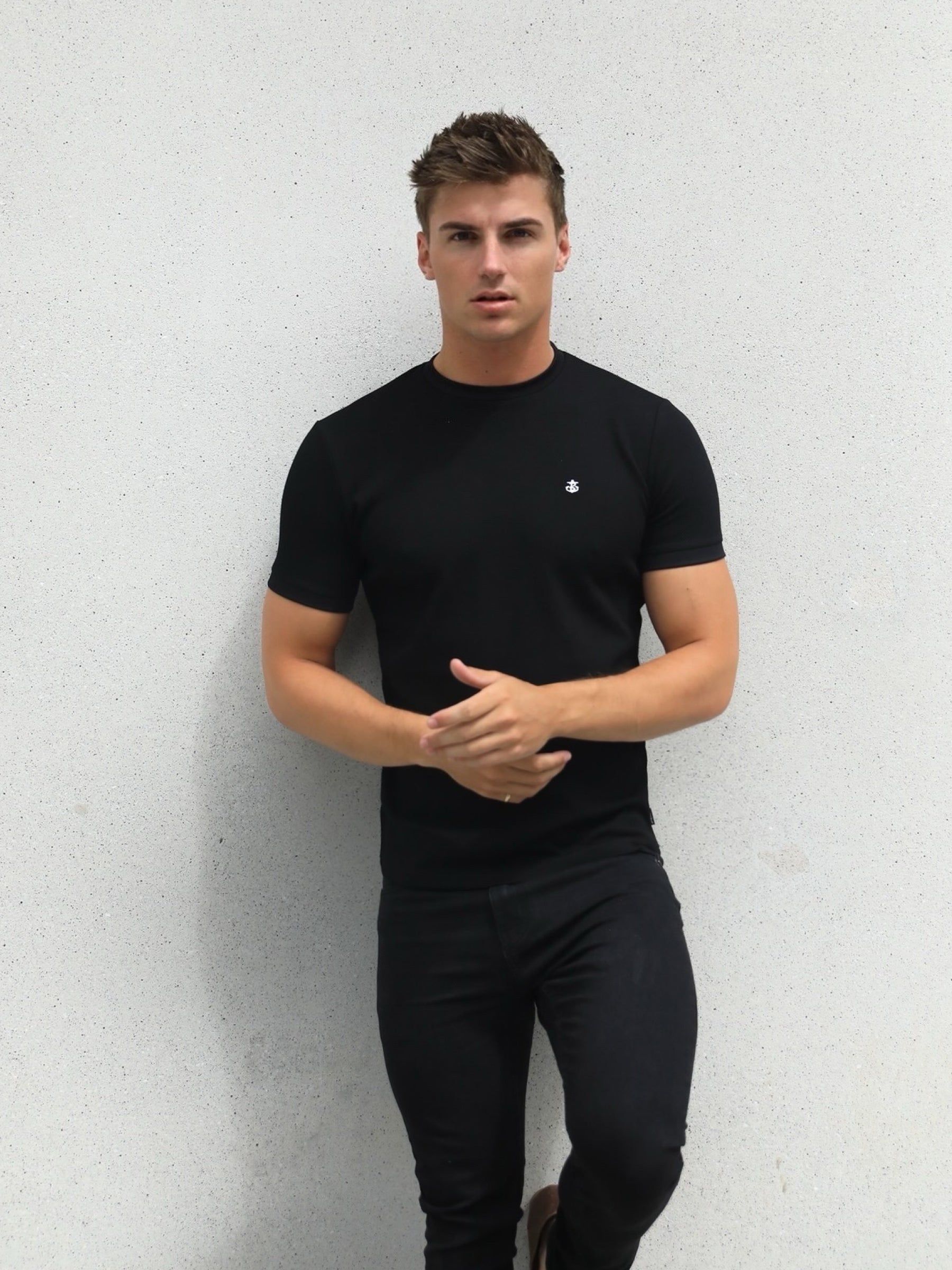Toulon Textured T-Shirt - Black sold by Blakely product image thumbnail 4