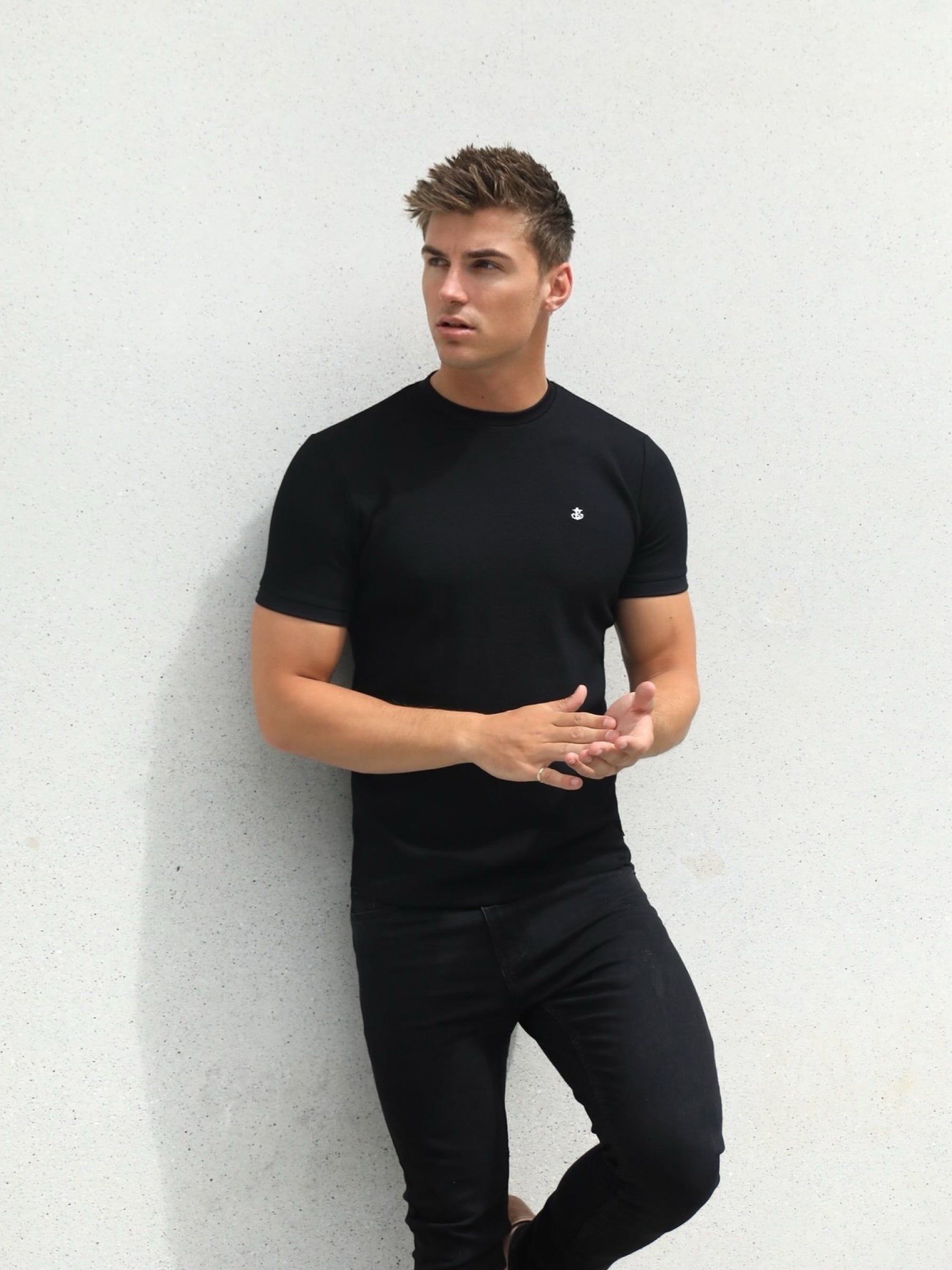 Toulon Textured T-Shirt - Black sold by Blakely product image thumbnail 2