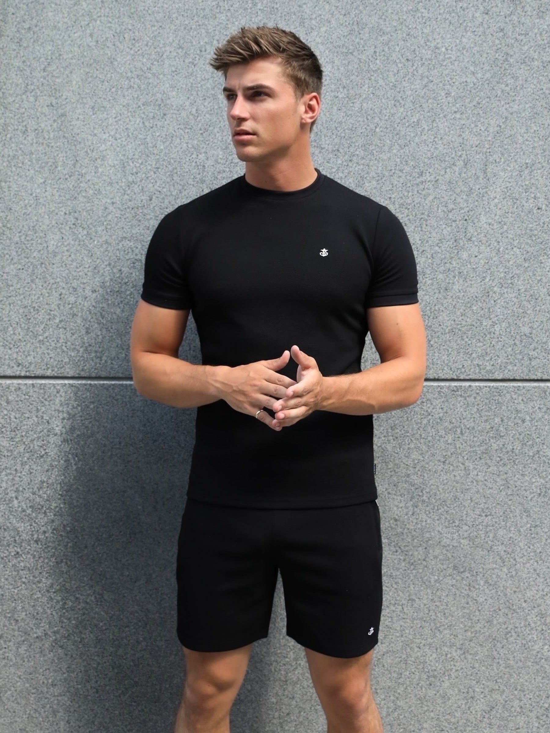 Toulon Textured T-Shirt - Black sold by Blakely product image thumbnail 3