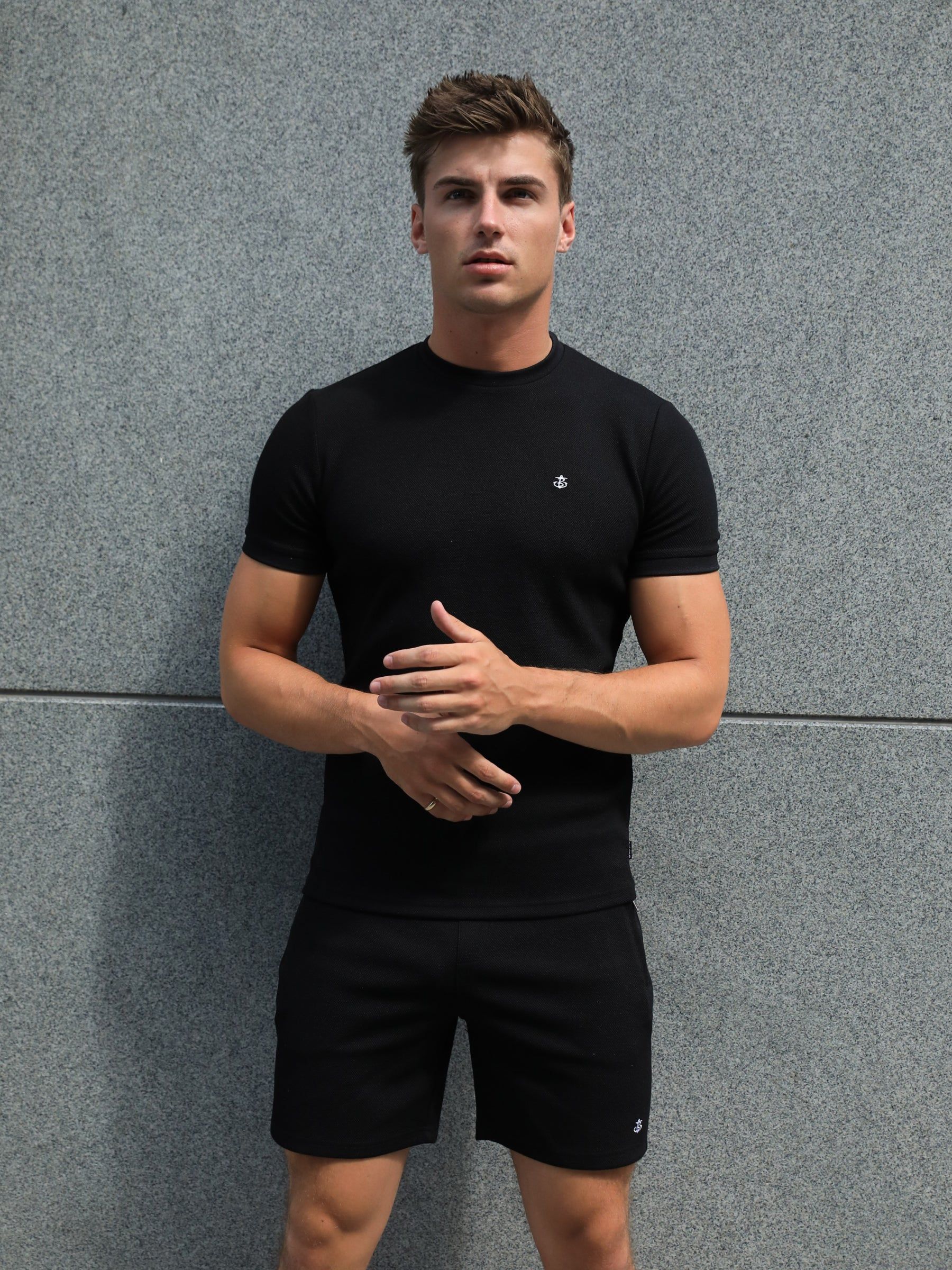 Toulon Textured T-Shirt - Black sold by Blakely product image thumbnail 5