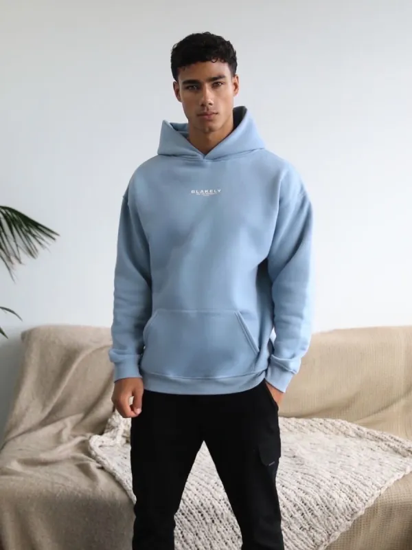 Statement Relaxed Hoodie - Ice Blue sold by Blakely