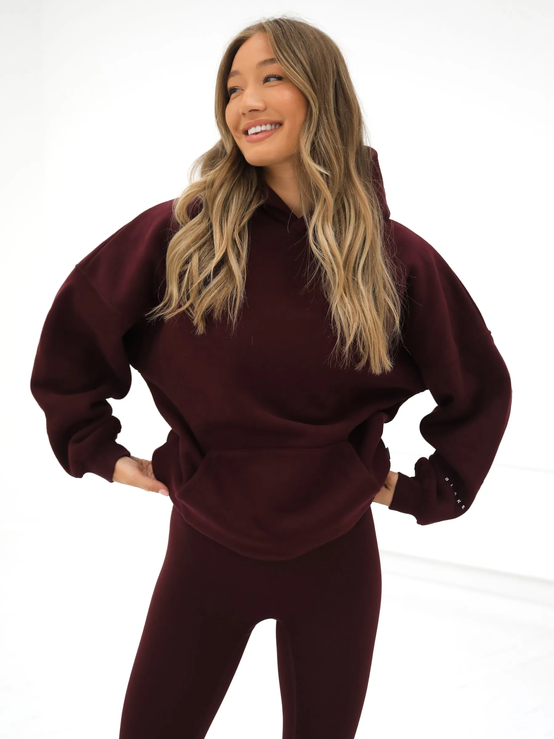 Isabel Oversized Hoodie - Burgundy sold by Blakely product image thumbnail 2