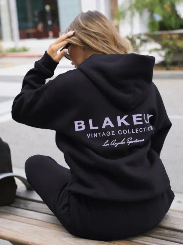 Sports Club Womens Relaxed Hoodie  - Black sold by Blakely