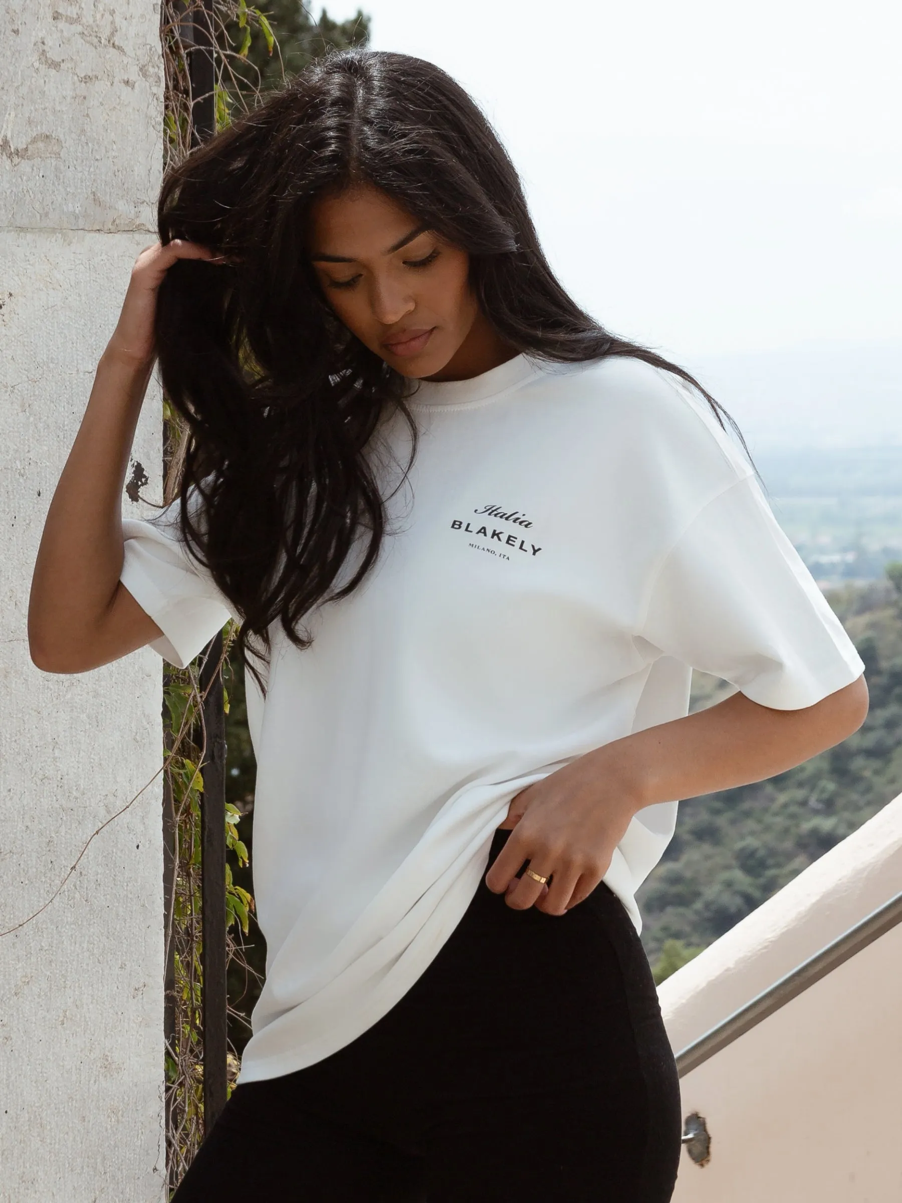 Italia Oversized T-Shirt - Flat White sold by Blakely product image thumbnail 5