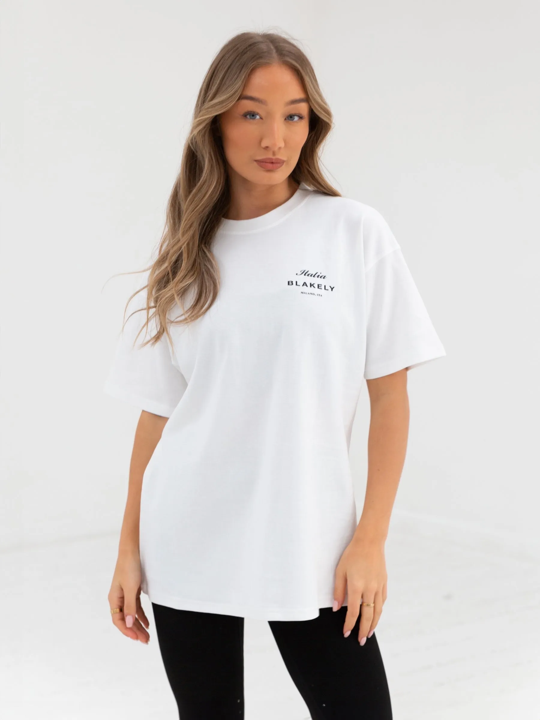 Italia Oversized T-Shirt - Flat White sold by Blakely