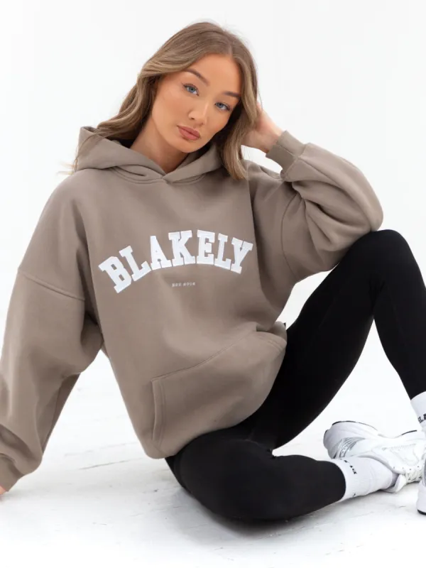 Varsity Oversized Hoodie - Light Beige sold by Blakely
