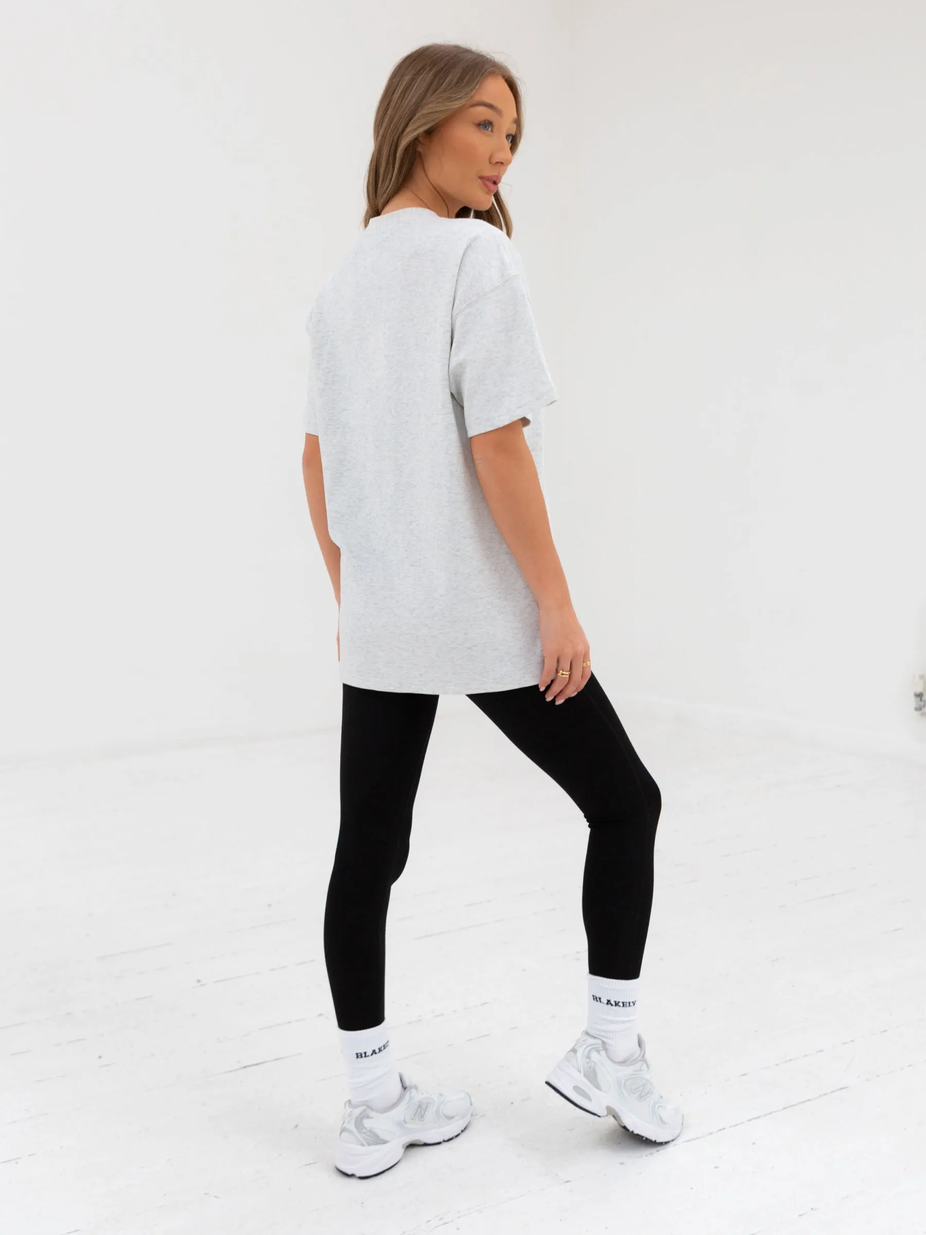 Varsity Oversized T-Shirt - Marl White sold by Blakely product image thumbnail 4