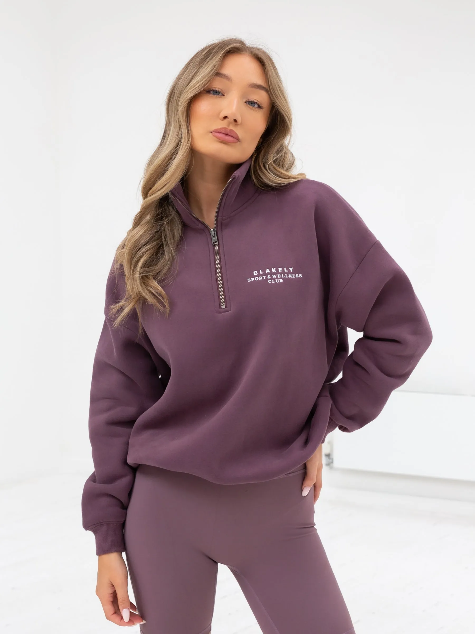 Ultimate 1/4 Zip Jumper - Light Plum sold by Blakely