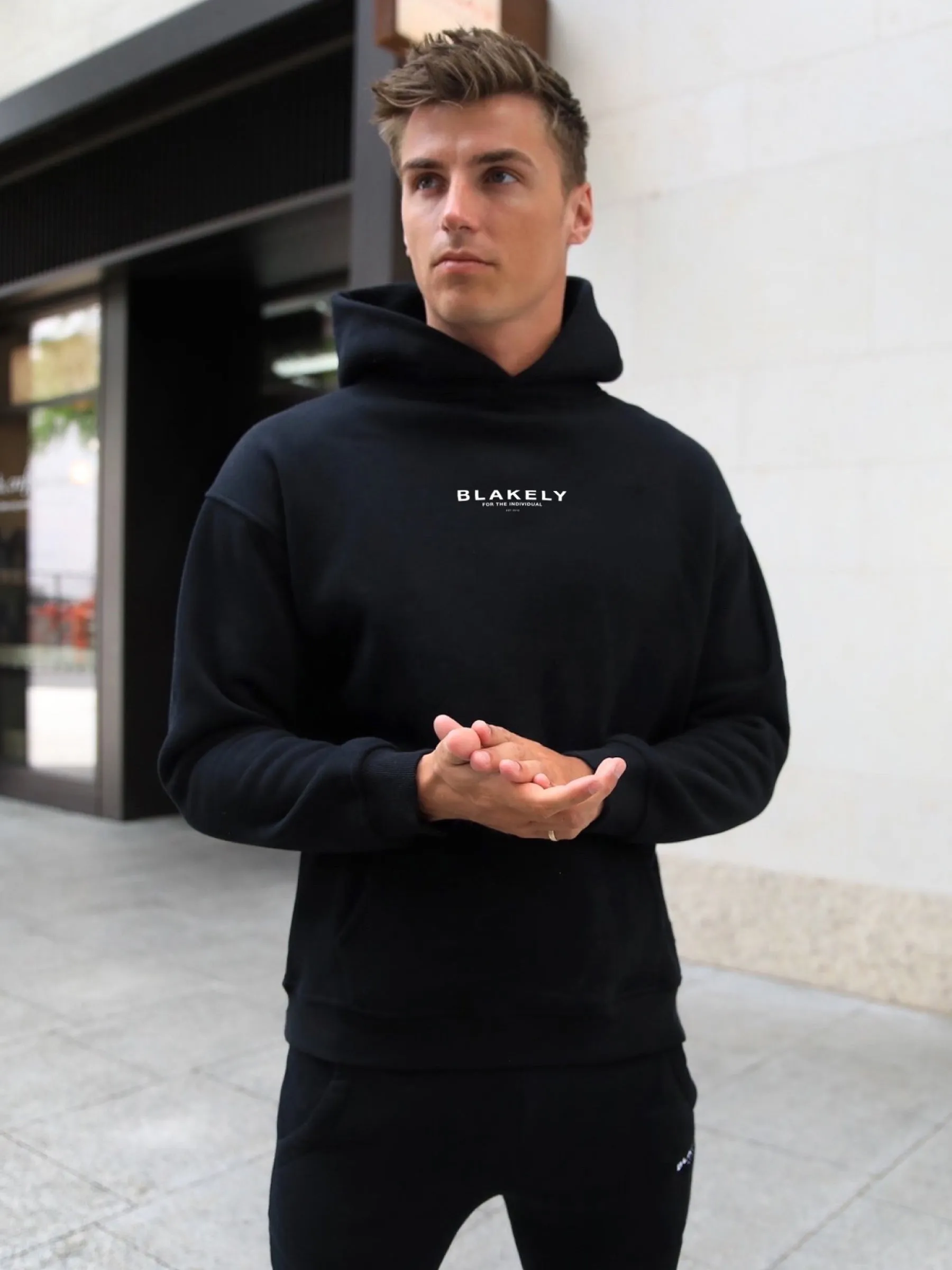 Statement Relaxed Hoodie - Black sold by Blakely